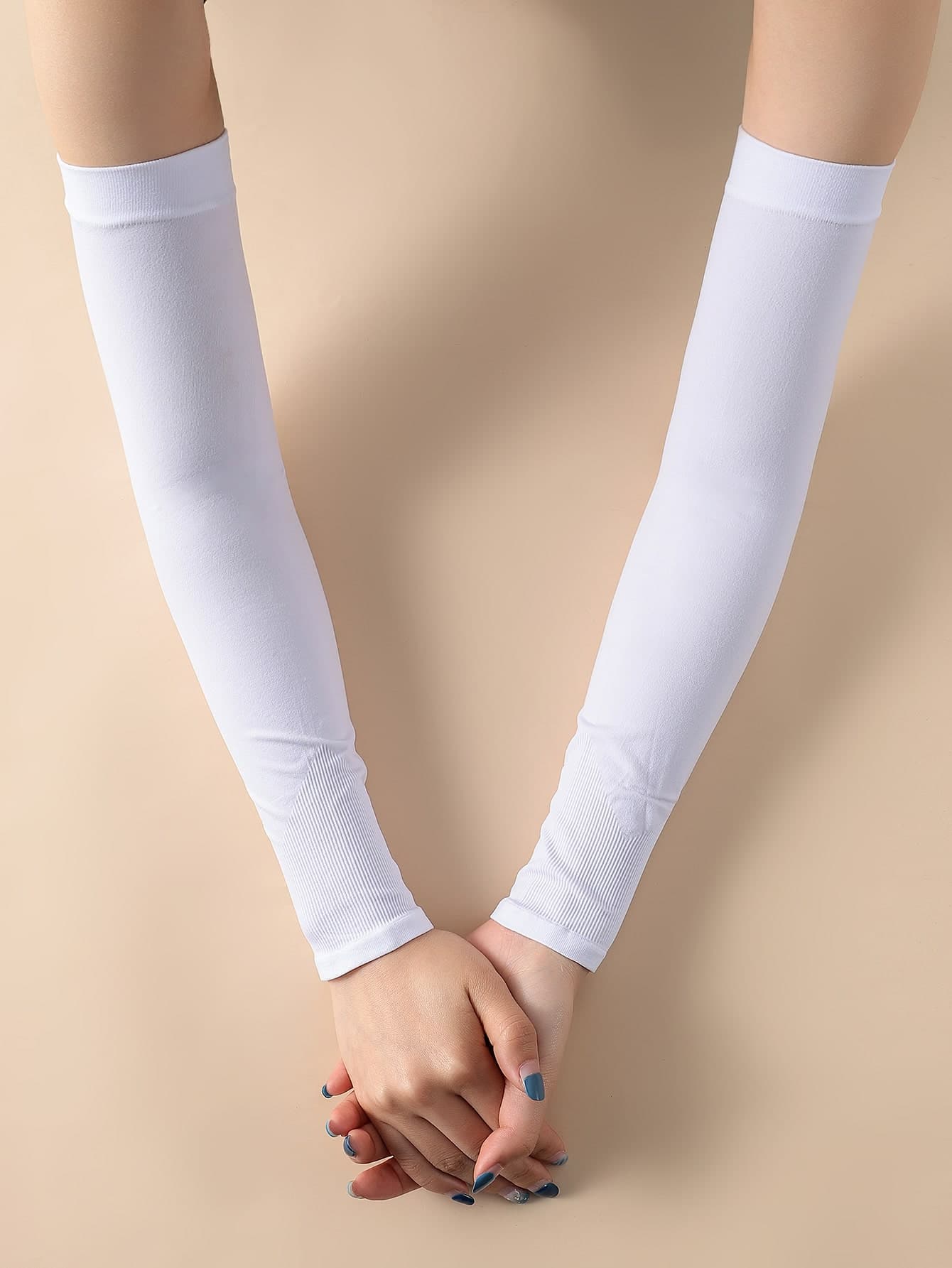 1pair Solid Arm Warmers Sleeves Halloween Accessories Winter Gloves