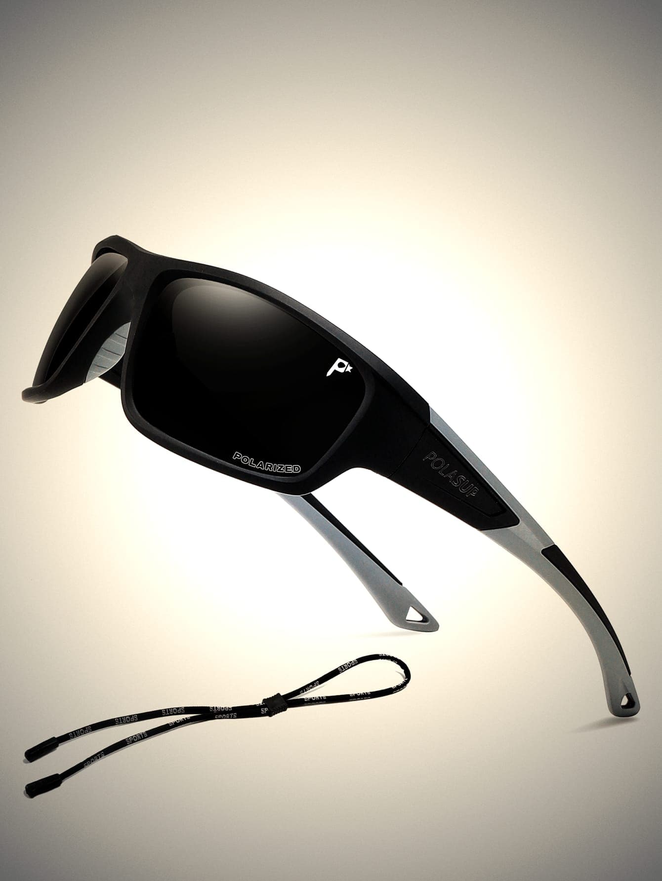 POLASUP 1 Pair Sports Cycling Driving Fishing Fashionable Glasses, Outdoor Hiking Traveling Cycling Glasses With Silicone Non-Slip Pads (Including Silicone Glasses Strap, Portable Glasses Case, Cleaning Cloth)