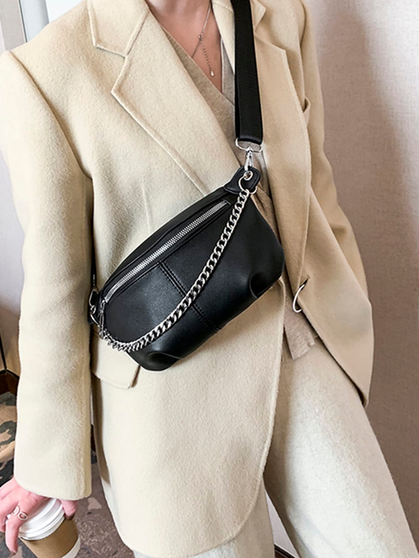 Multifunctional Chain Waist Bag, Unisex Sport Shoulder Sling Crossbody Bag, Western Purse For Women, Bohemia Style Bag For Women