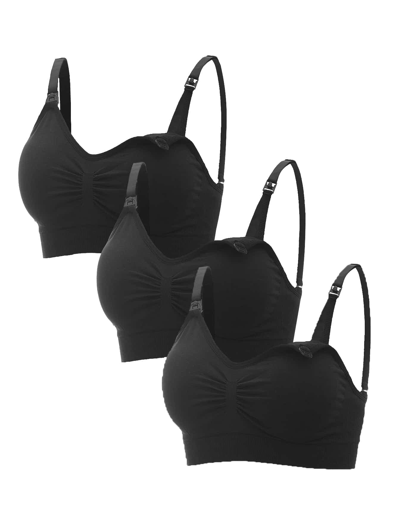 Moonlight&Mama Maternity 3pack Ruched Seamless Bra For Mother
