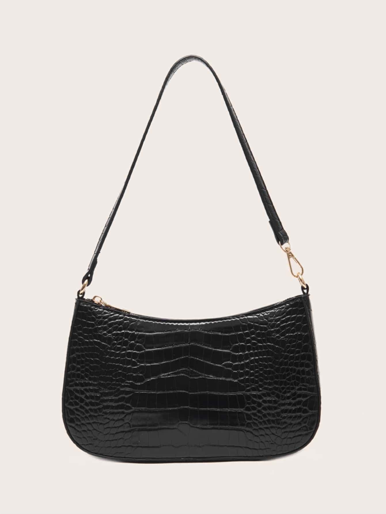 Lightweight,Business Casual Crocodile Embossed Bag For Teen Girls Women College Students,Rookies & White-Collar Workers Perfect For Office,College,Work ,Business,Commute,Outdoors, Travel, Outings, Animal Print Women Bag