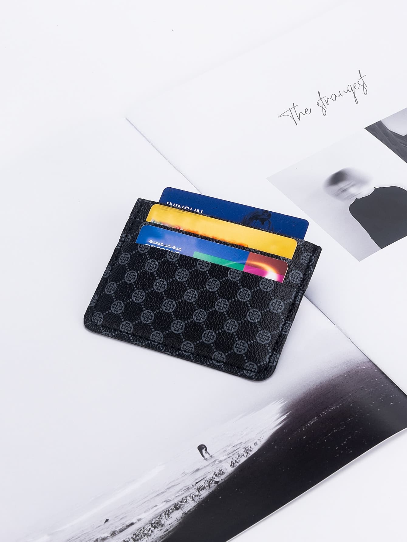 Allover Print Bag Present Small Wallet With Card Slot Multi Layer For Card/ID Card/Money/Cash/Passport Birthday Gifts Teacher Gifts Father's Day Gifts For Boyfriend Faux Malist Classic /Modern Textured Geometric Graphic For Male Lightweight Portable School Supplies Teacher Gifts Back To School Card Holder Card Holder Wallet Business Card Holder Credit Card Holder For Men Mini Wallet Card Wallet