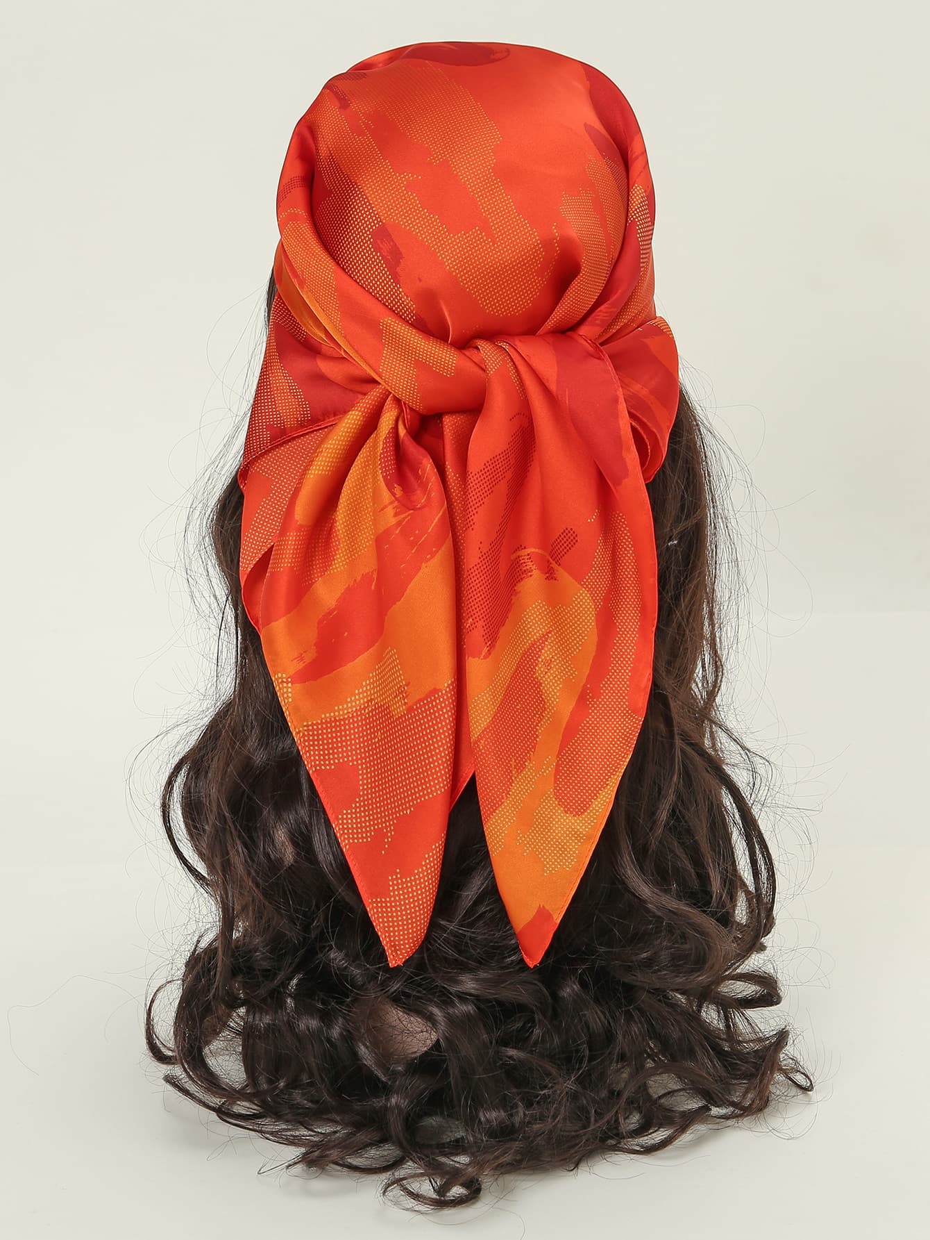 1pc Simple Printed 70s Square Scarf, Multipurpose Waistband/Accessory/Belt/Sash/Turban/Headband/ Scarf Bandana