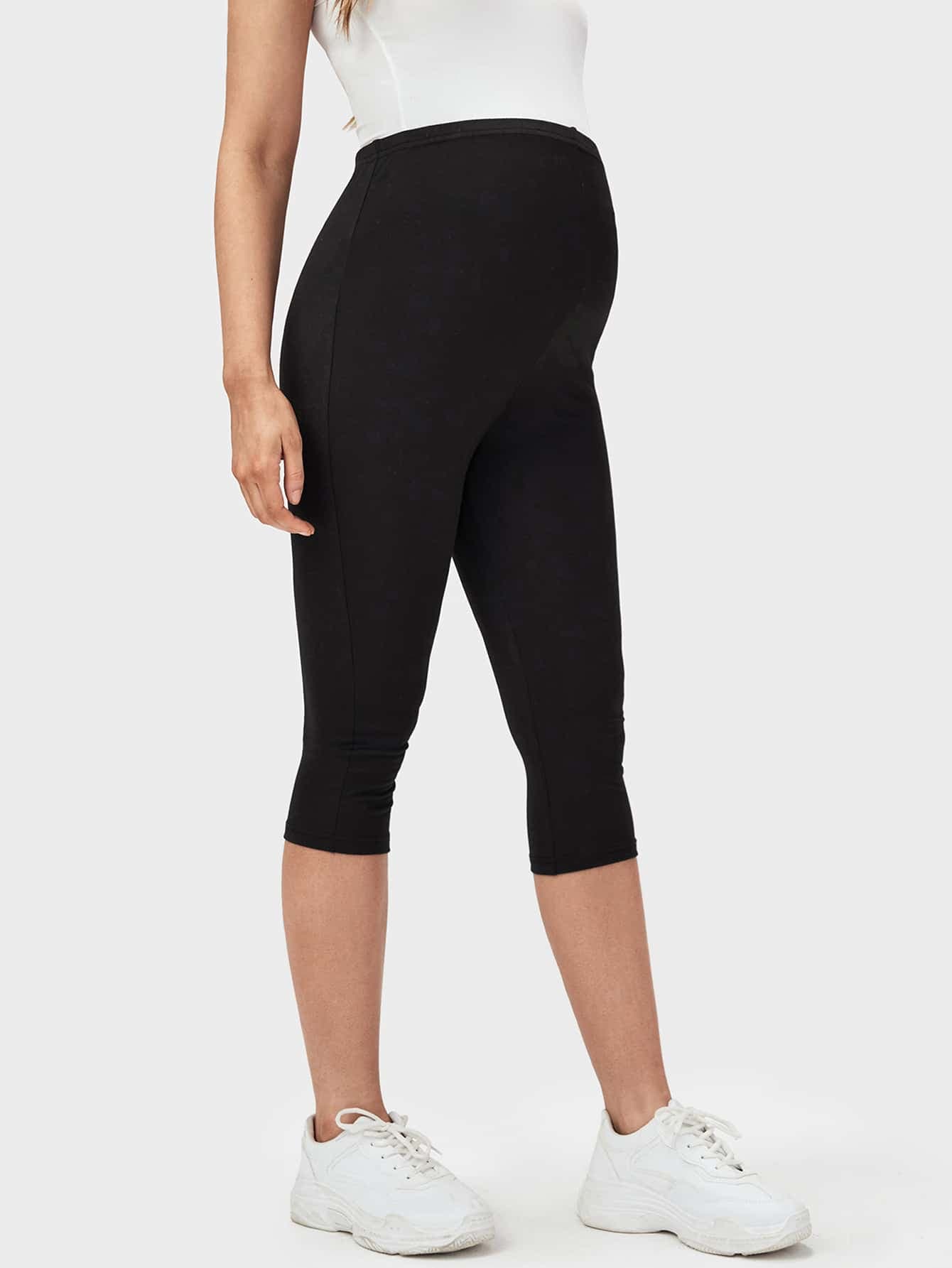 SHEIN Maternity High Waist Capri Leggings World Cup