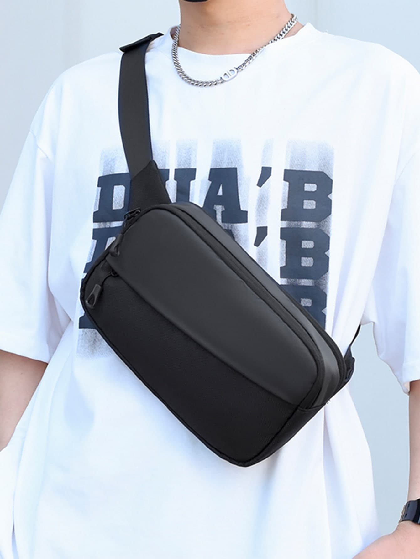 Men Minimalist Waist Bag Chest Bag, Gift For Father Water-Proof Fanny Pack Crossbody Bag Side Bag Bum Bag College Bag Summer Dad Shoulder Bag Side Bag Students Commute Summer Bag Gifts Fall Christmas Sling Bag Winter Christmas Gifts Thanksgiving Purse Holiday Storage Bag Rider Bag Black Bag Hiking Large Capacity Multi-Functional Outdoor Portable Fashionable Casual Vacation Side Bag Gifts Valentines Gifts Bag Pack Spring Belts New Life Items For Students Men Essentials Small Bag For Men Body Bag For Men Pouch, Camping