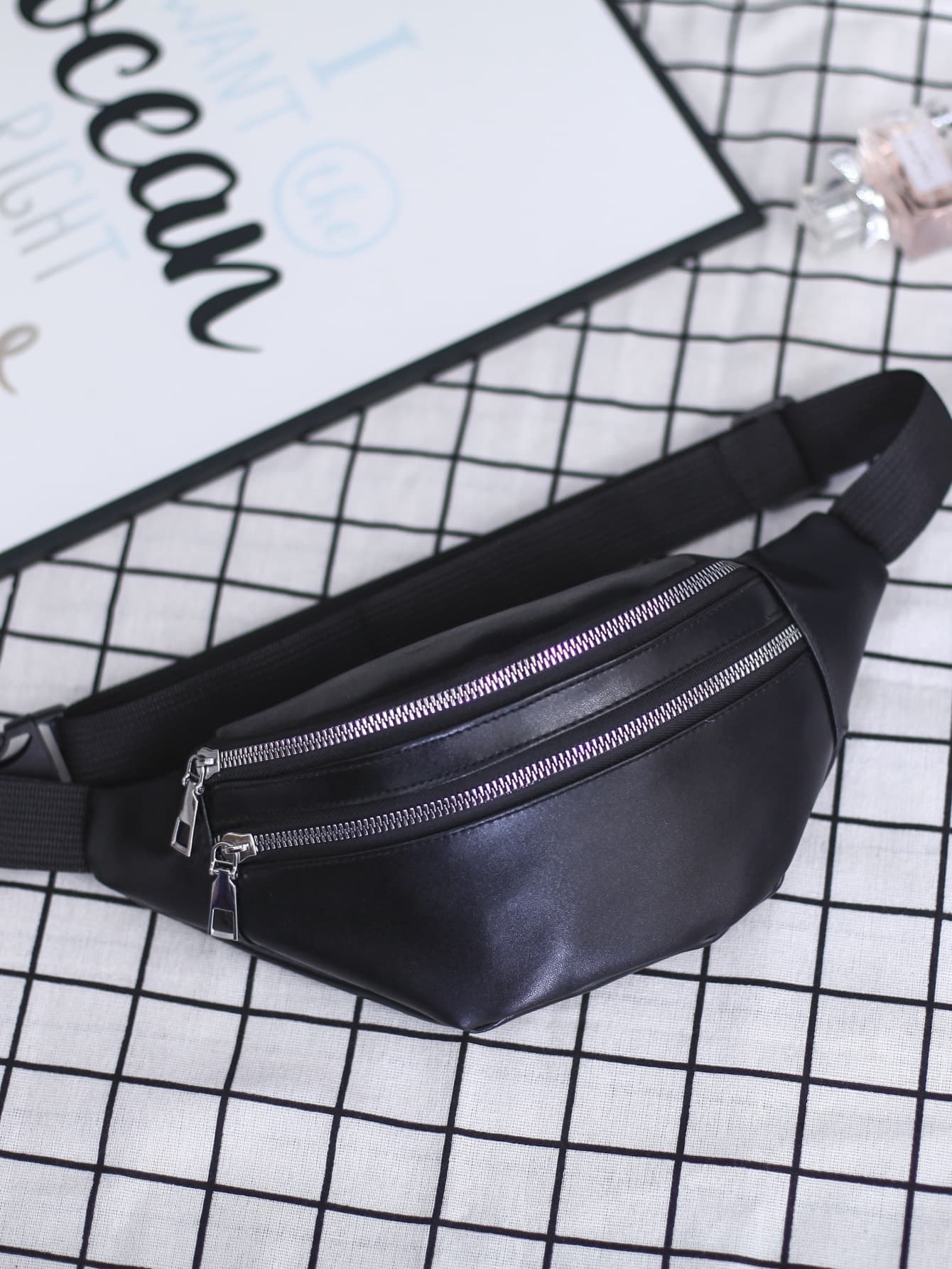 Double Zipper Fanny Pack, Western Purse For Women