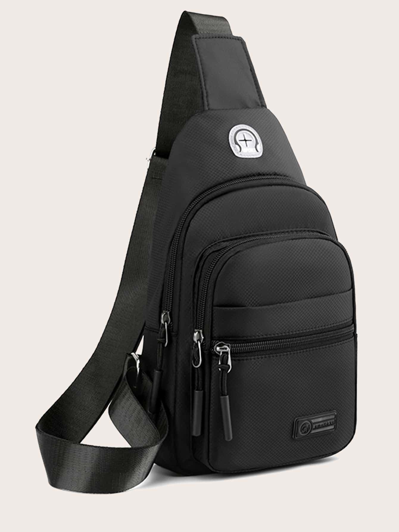 Men Plain Color Messenger Bag, Fashionable Waist Pouch For Casual Wear Christmas Men Bag Belt Bag Travel Bag Sling Bag Winter Christmas Fanny Pack Bum Bag Holiday Storage Bag Men Gifts Hiking Large Capacity Outdoor Portable Chest Bag Side Bags Black Bag Travel Essentials Holiday Essentials Bag For Men Summer Back To School The Sporty Life Vacation Bag Pack Waist Bag Spring School Supplies Graduation Hiking Accessories