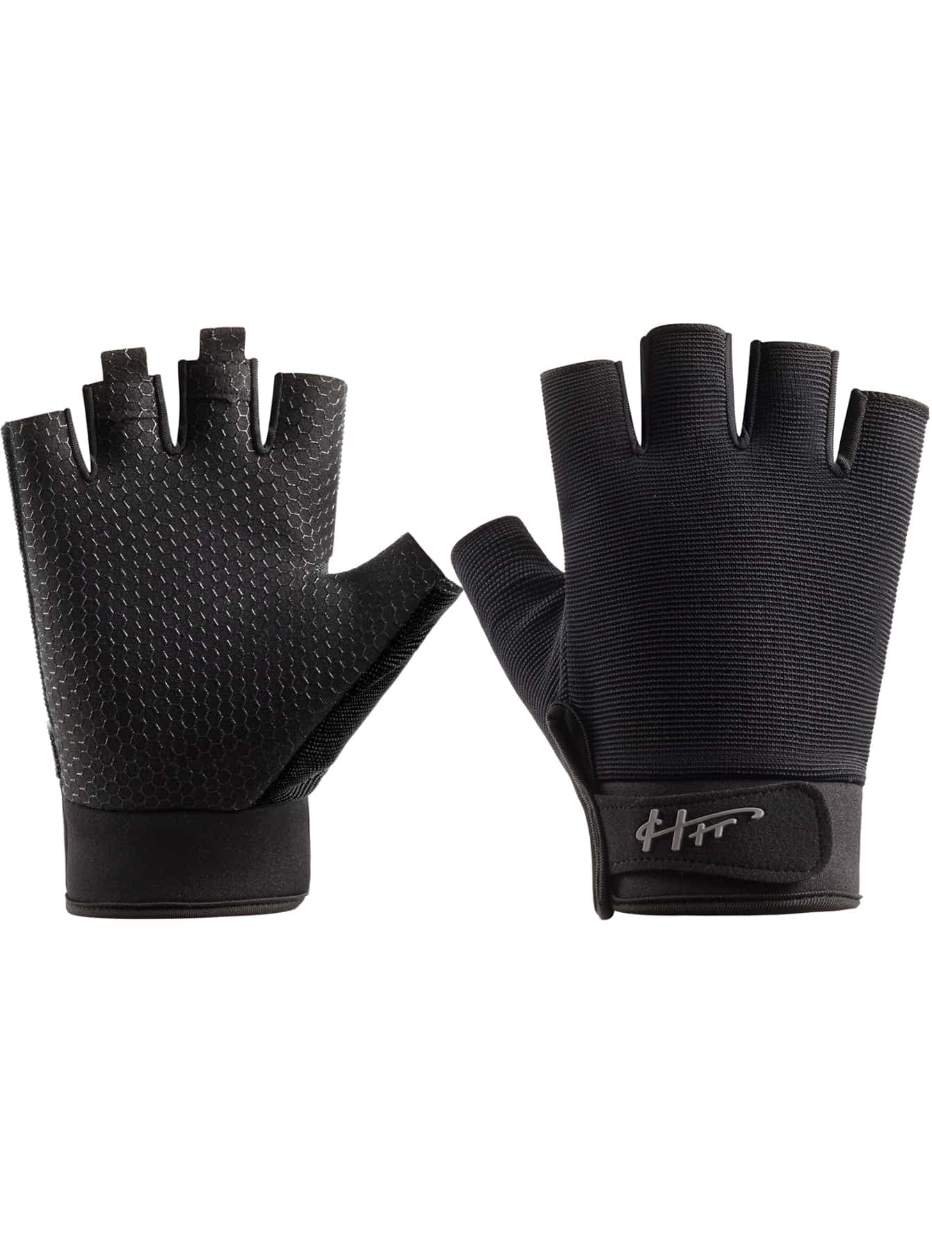 1pair Non-Slip Half-Finger Cycling Gloves,Suitable For Cycling,Riding Motorcycle And Skiing,Black Gloves