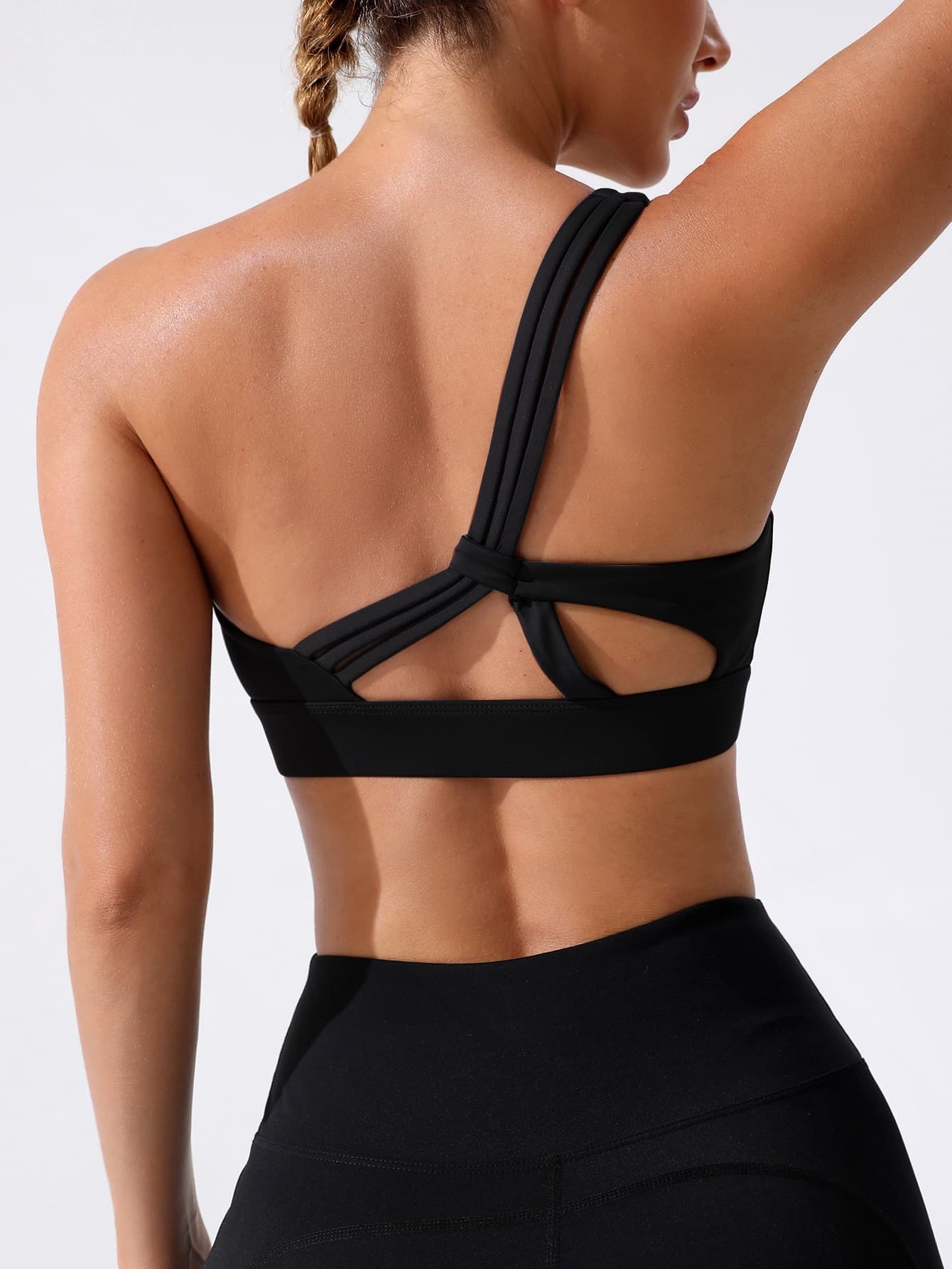 Slayform Slayform Cut Out One Shoulder Sports Bra