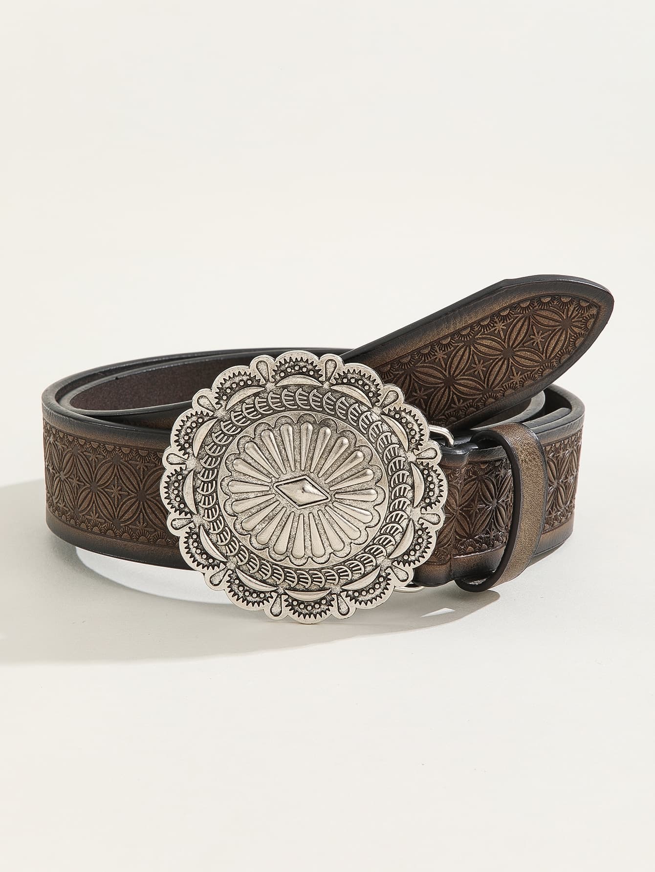 1pc Women Embossed Detail Belt Boho Halloween Summer, School Fall, Autumn, Halloween