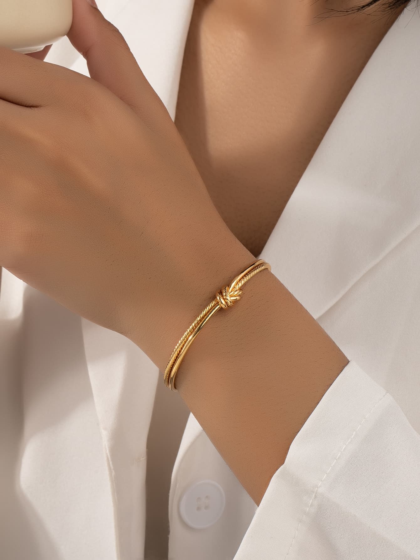 Knot Detail Cuff Bangle