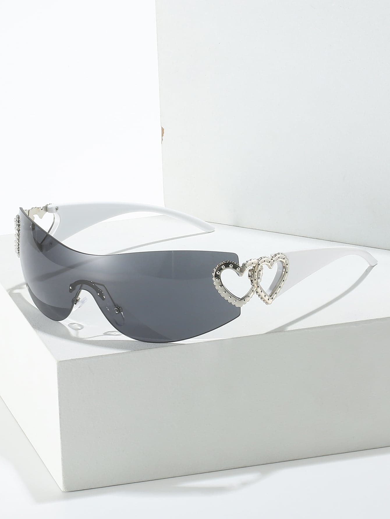 1pc Plastic Frame-Less Wraparound Fashion Glasses For Summer Beach Vacation,Outdoor,Travel