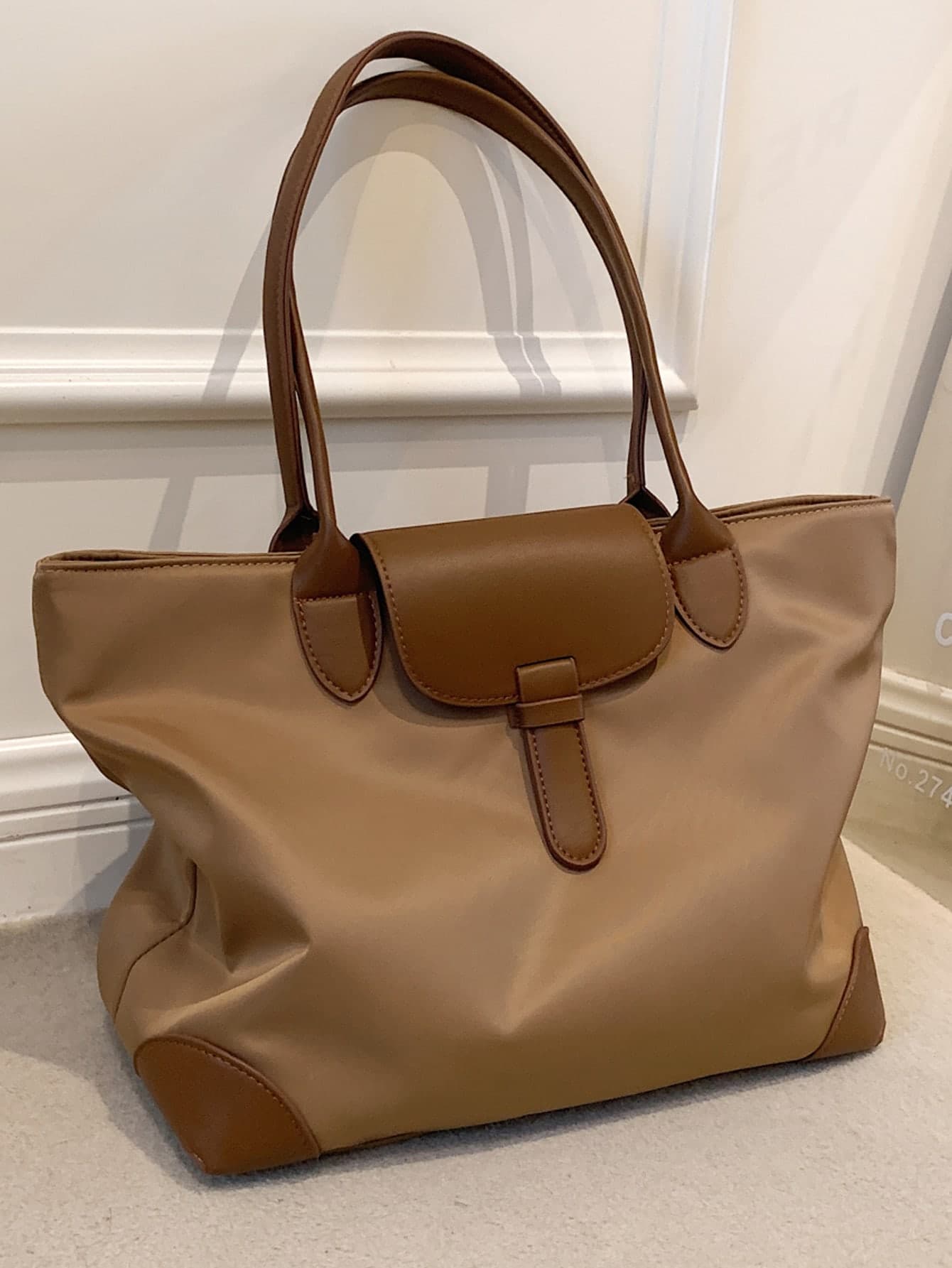 Livesso Lightweight, Business Casual Large Capacity Tote Bag, Nylon Double Handle Shoulder Bag, Women's Fashion Office & Work Handbag Stitch Detail Shoulder Tote Bag For Teen Girls Women College Students, Rookies & White-Collar Workers Multiple Compartments Classic Casual, Suitable For Teen Girls Women College Students, Teacher, Perfect For Back To School, First Day Of School, Tote Bags For Women, College Essentials , Teacher Gift