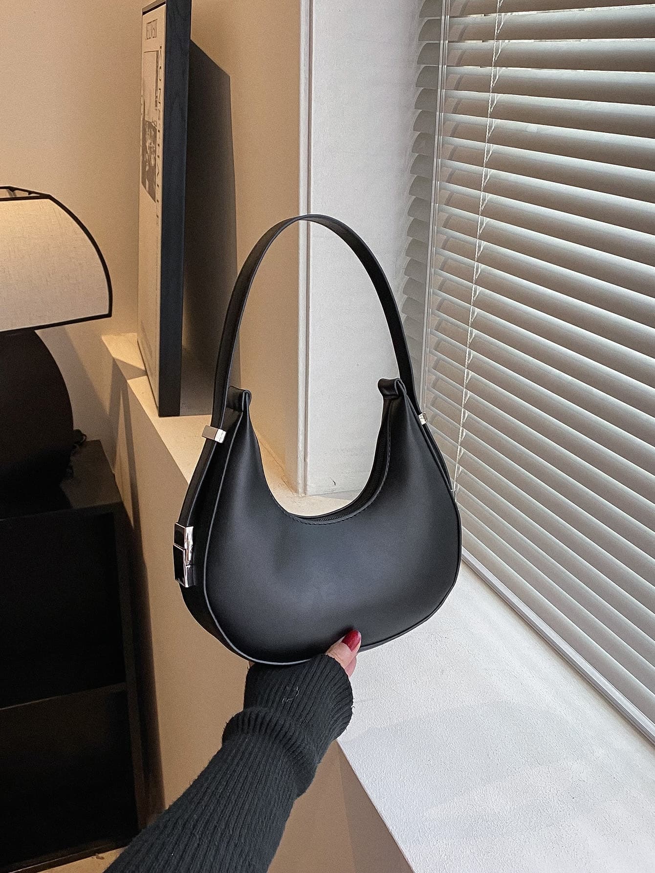 Women Solid Color Minimalist Hobo Bag , Small Bags