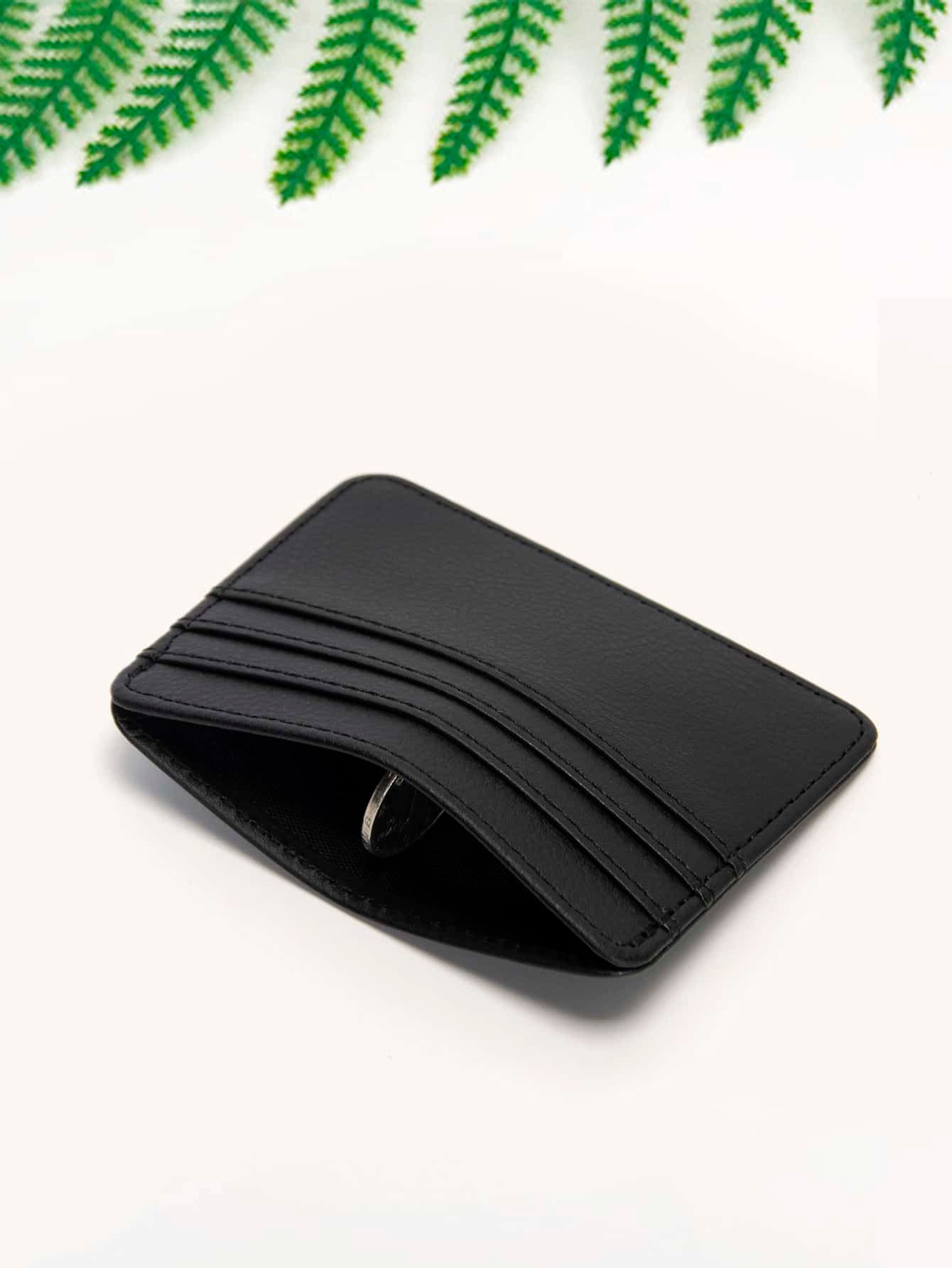 1pc Mini Minimalist Slim Multi-Card Slots Card Holder, Everyday PU Leather Ultra-Thin Wallet For Women & Men, Students