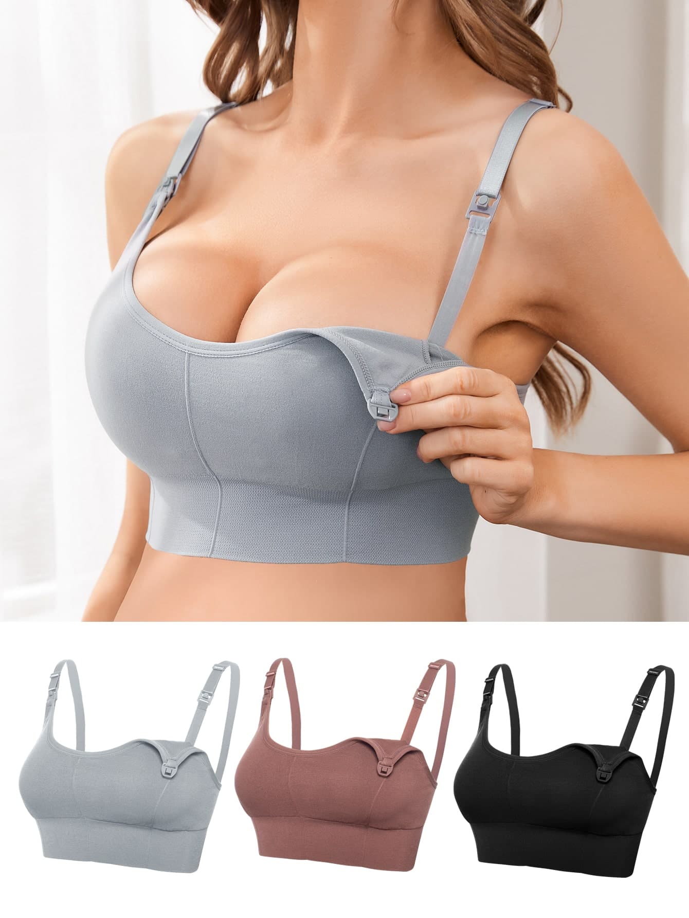Moonlight&Mama Maternity 3pack Seamless Nursing Bra For Mother