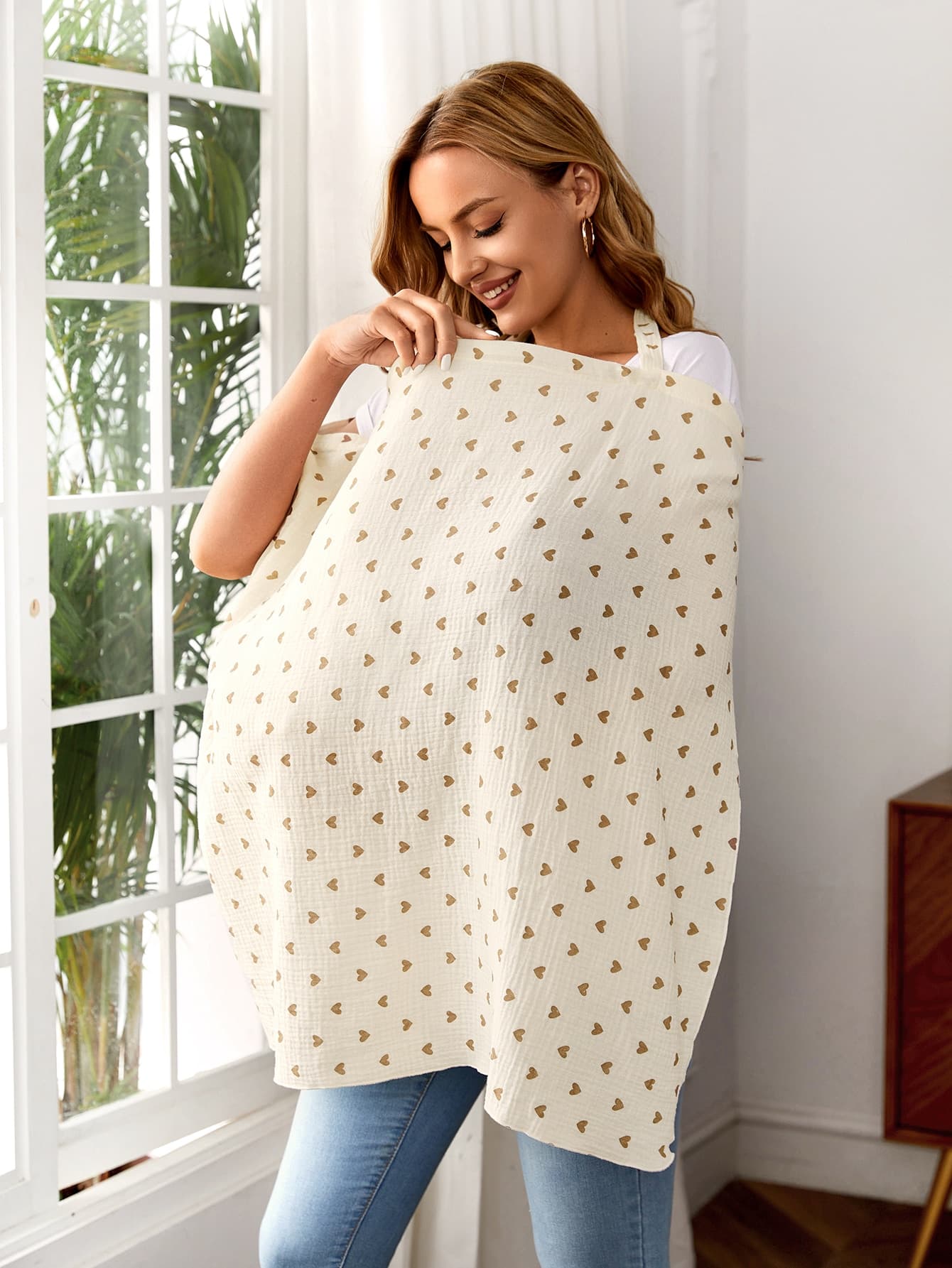 Soft And Breathable Printed Nursing Tank Top For Mothers, Spring/Summer