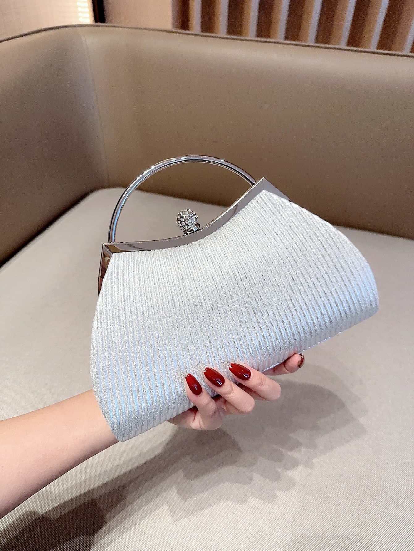 Moonlit EveBag Glamorous Glitter Bling, Sequin, Luxury, Shiny Glitter Rhinestone Decor Box Bag Evening Bag, Dinner Bag For Party Girl, Woman, Bride Perfect For Party, Wedding, Prom, Dinner/Banquet, For