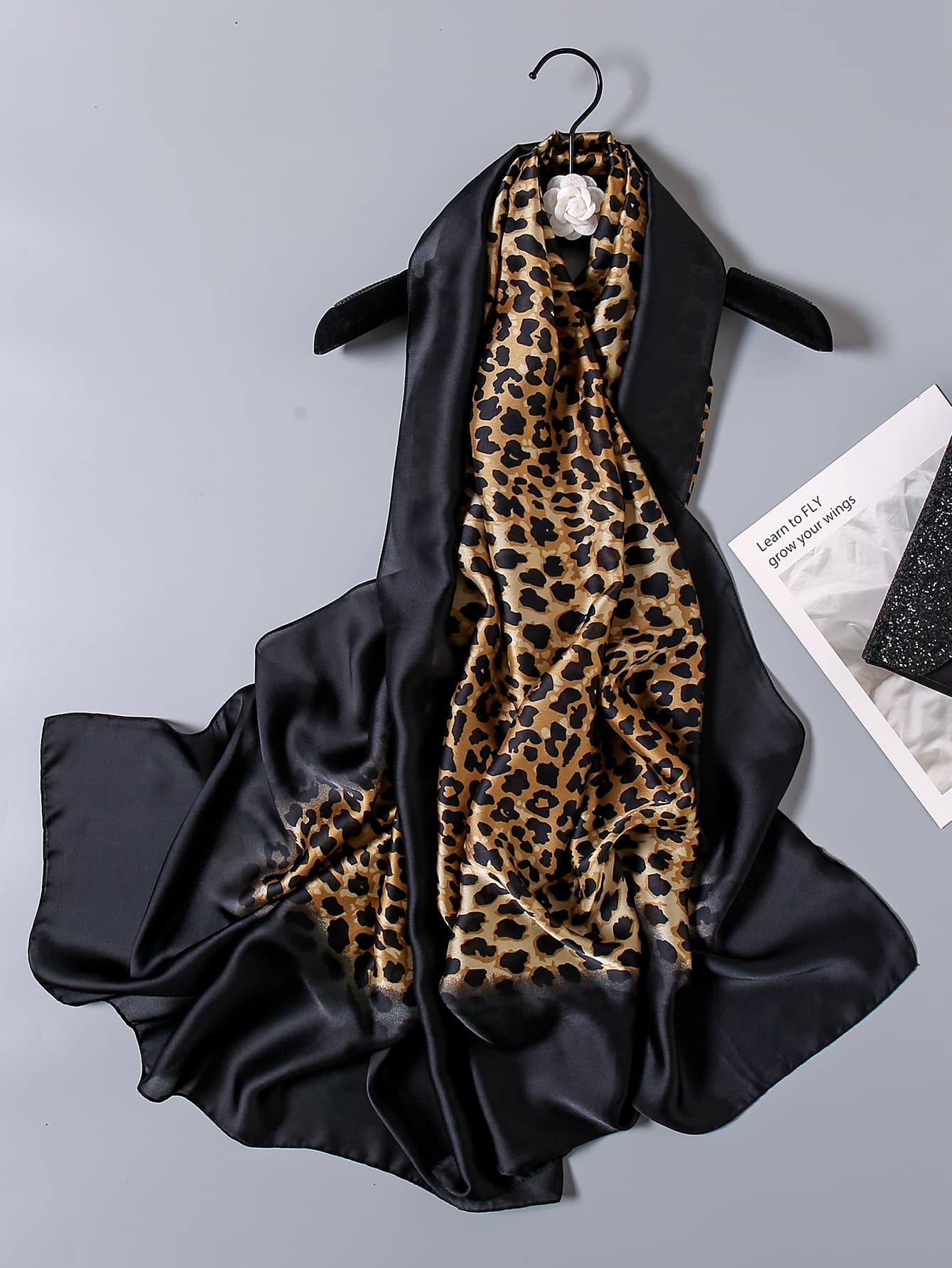 1pc Leopard Print Scarf Ideal For Going Out & Dressing Up Your Look,School Bandana