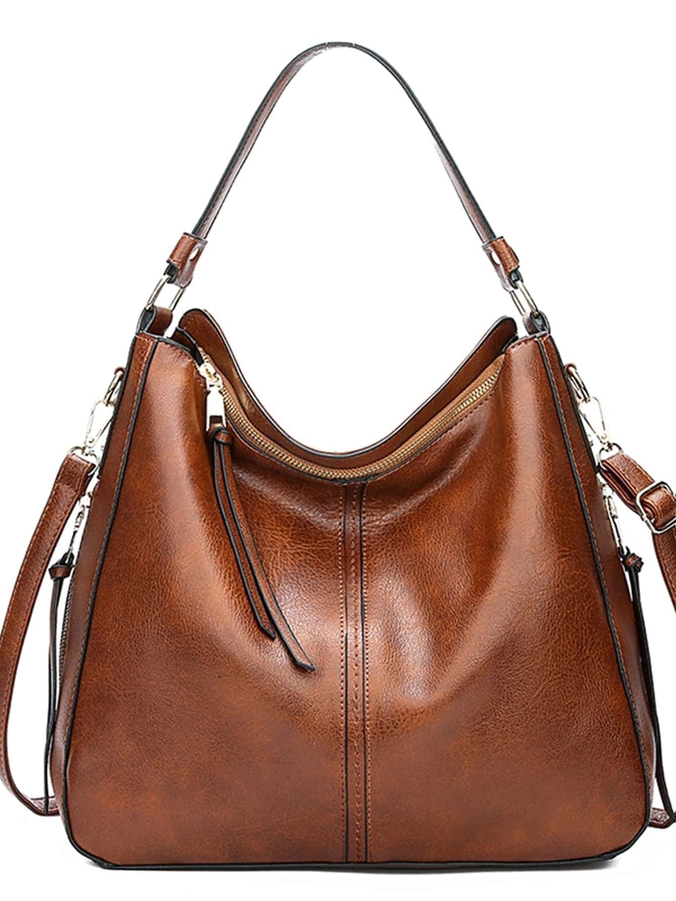 Women's Handbag, Casual Shoulder Bag, Retro Tote Bag, Shoulder Bag, Women's Fashion Large Handbag, Zipper Crossbody Bag, ZAINJO Women's Shoulder Handbag, Women's Handbag, PU Leather Women's Shoulder Bag, Women's Crossbody Bag, Women's Casual Bag, Retro Style Bag, Retro Style Women's Bag