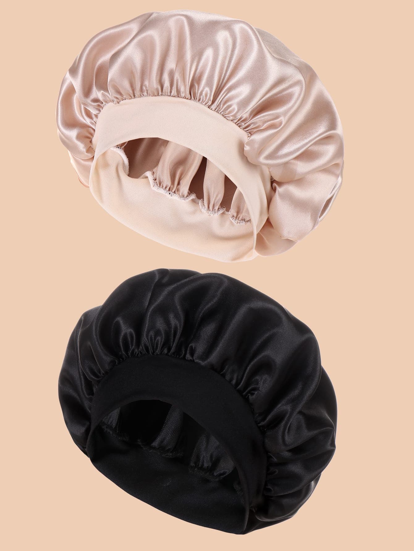 2pcs Elastic Knit Braided Hair Beanie Silk Bonnet Satin Bonnet Sleep Bonnet,Summer,Beach,Hat,Holiday,Travel