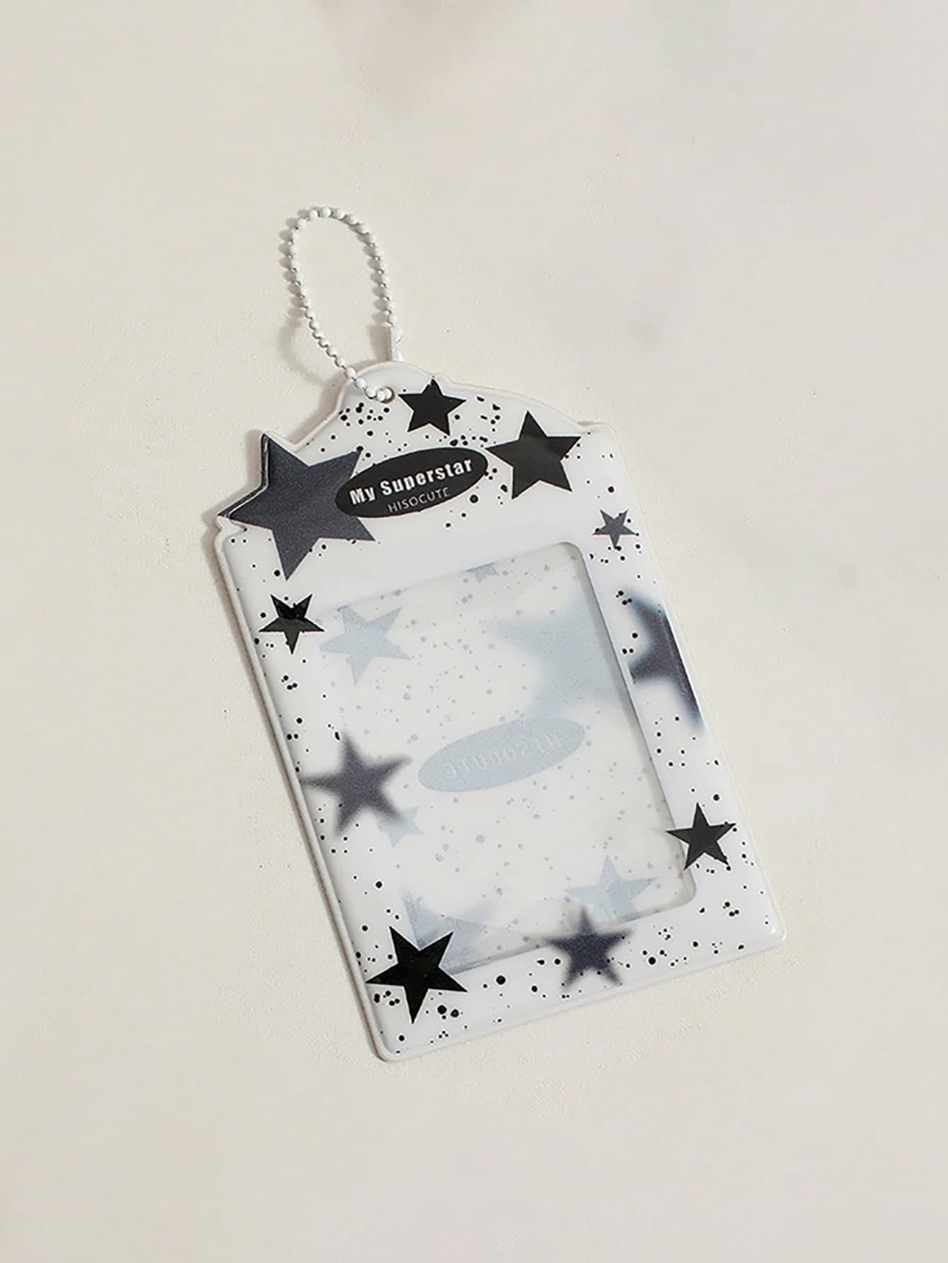 1pc Star Print Card Cover, Creative Multi-Purpose Card Holder For Office Worker, Student Back To School