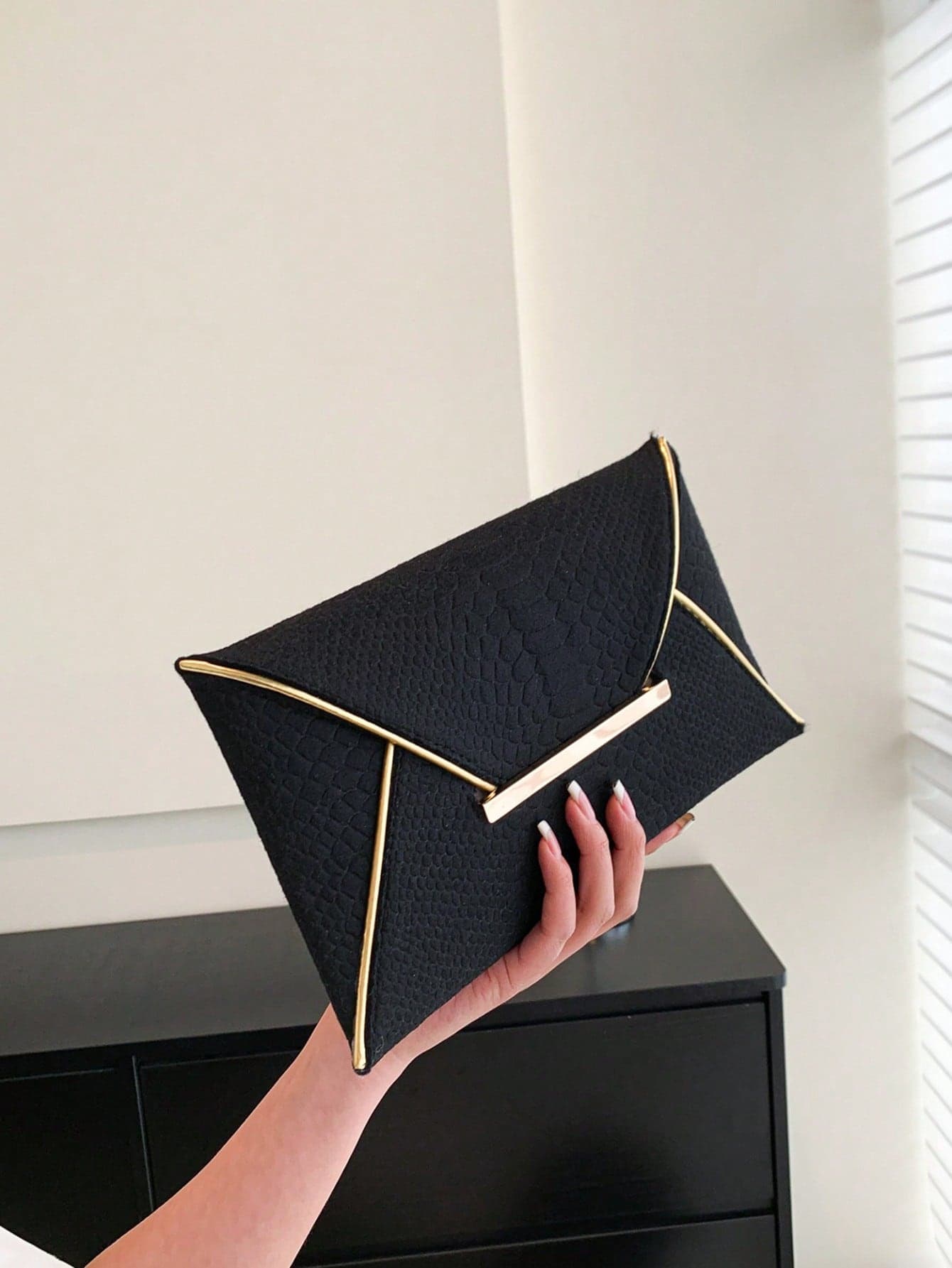 Felt Embossed Clutch Wallet Envelope Bag, Minimalist & Elegant Gift For Women, Fashionable Clutch Bags For Woman, Wedding