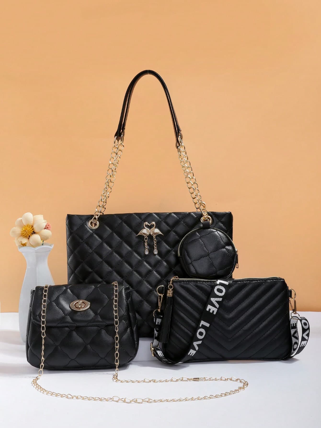 Women's Fashion Office Commute New Design Handbag, Crossbody Bag, Shoulder Bag, Micro Casual Tote Bag Combo Set