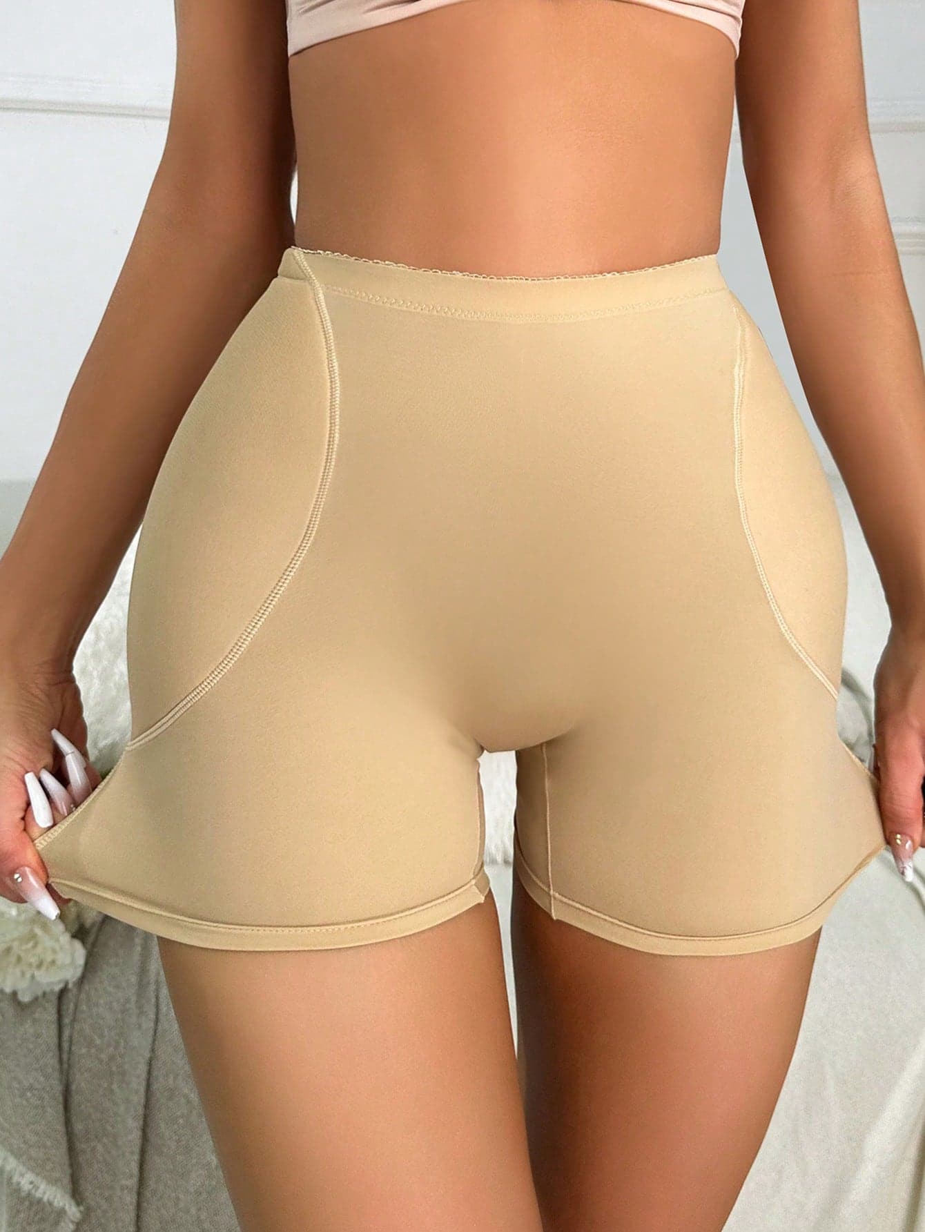 Solid High Waisted Shapewear Shorts