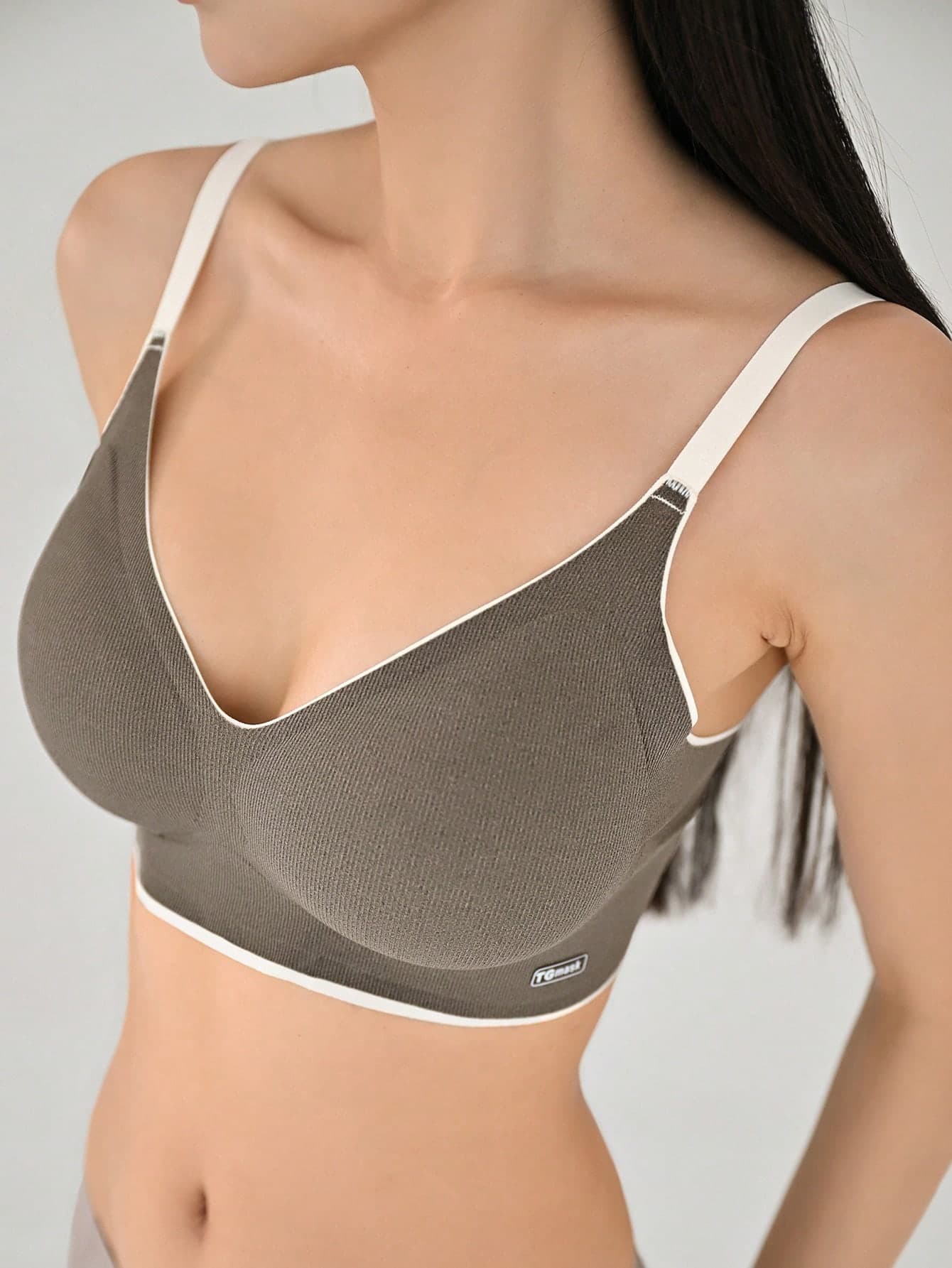 DAZY Contrast Binding Wireless Bra,Back To School Clothes Lingerie For Women