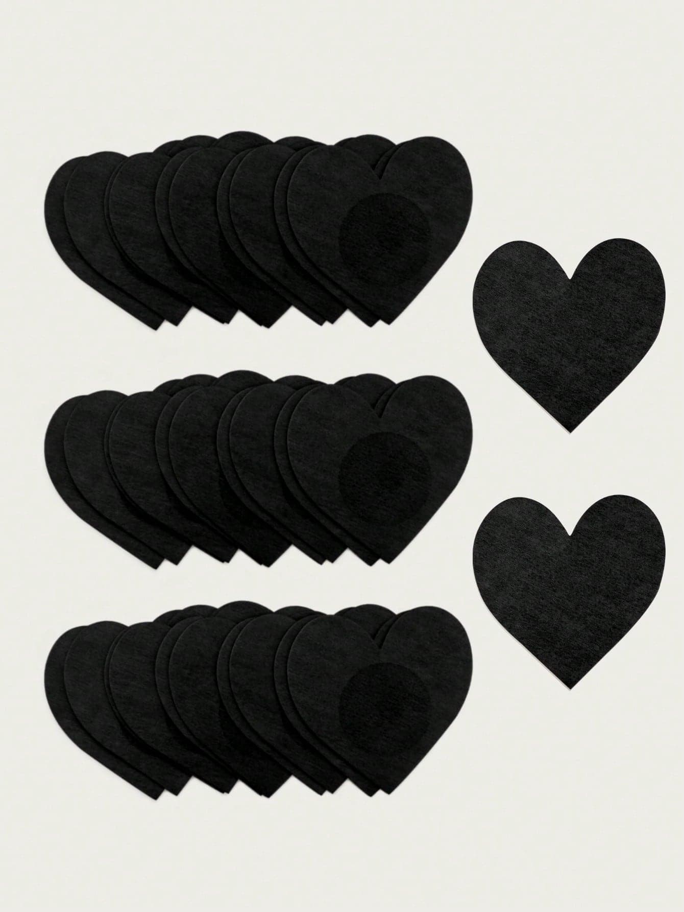 Disposable Heart Shape Nipple Covers 15 Pairs , Seamless Breathable Self-Adhesive Invisible Women's Lingerie & Underwear Accessories,