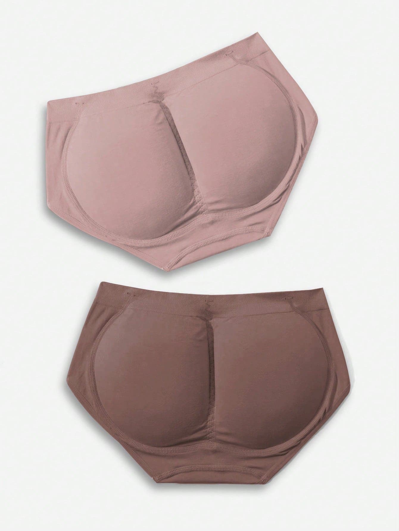 2 Packs Solid Shapewear Panty With Hip Pad