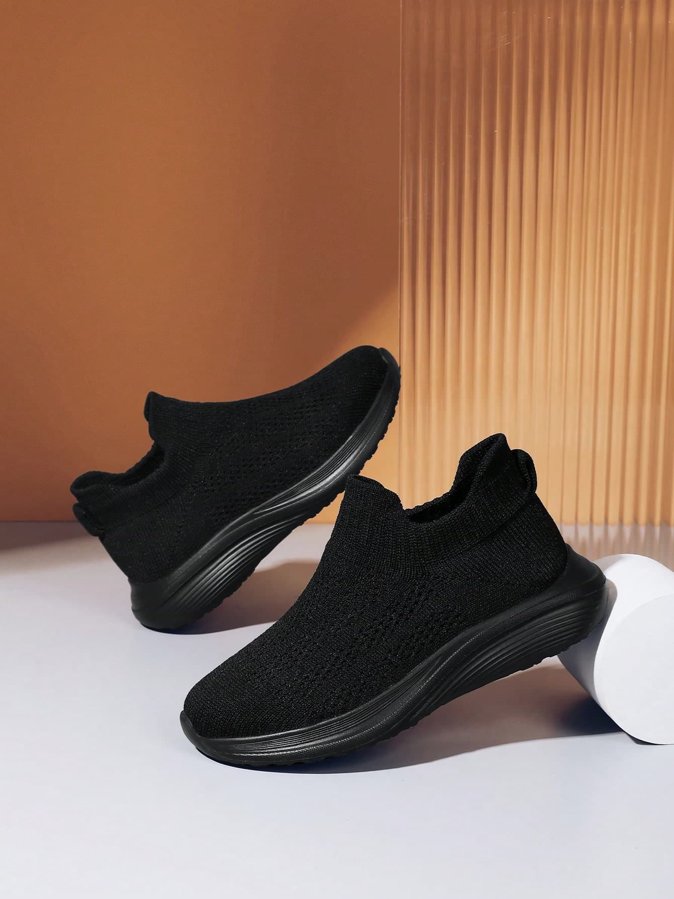 Boys' Back To School Solid Color Mesh Slip-On Sneakers, Elastic Uppers For Easy On/Off, Versatile Casual Sports Shoes With Breathable Mesh, Comfortable For Daily Wear