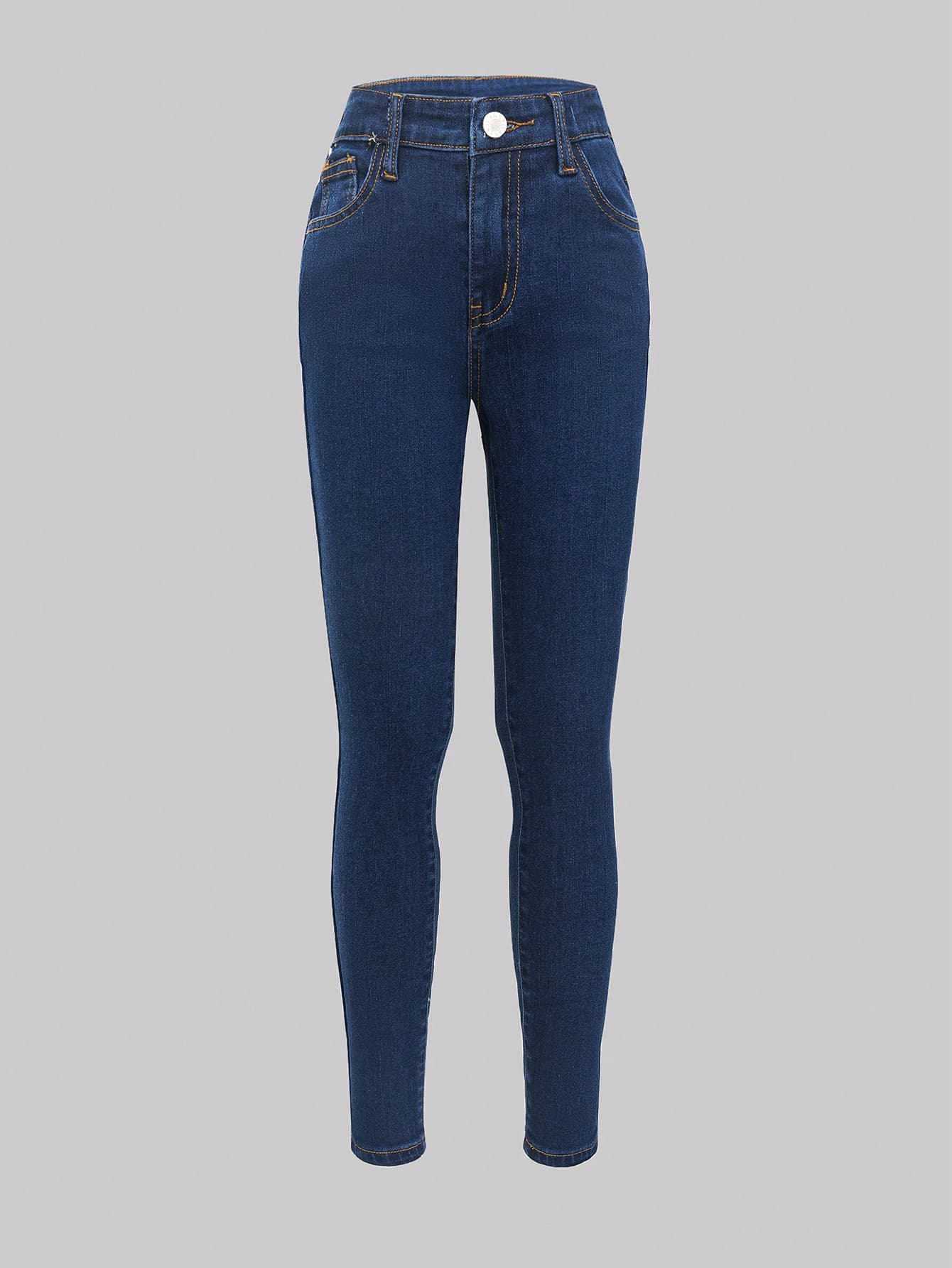 SHEIN Tween Girl Solid Jeans, School, Campus, College