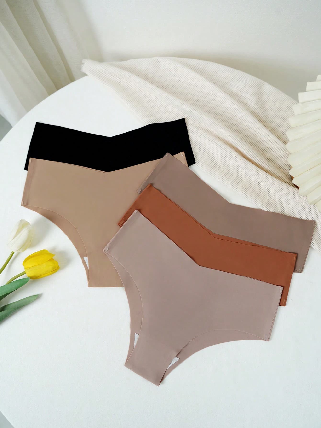Moonlight&Mama Comfy Multicolor Knitted Fabric Maternity Panties Medium Stretch Casual Plain Underwear For Women