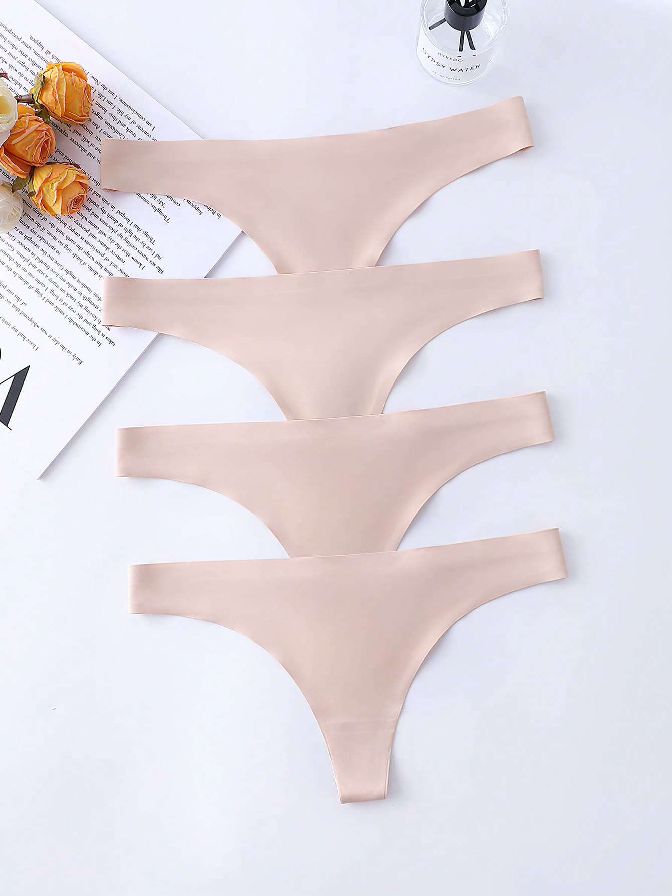 SHEIN 4pcs/Set T-Shaped Sexy Thongs Underwear