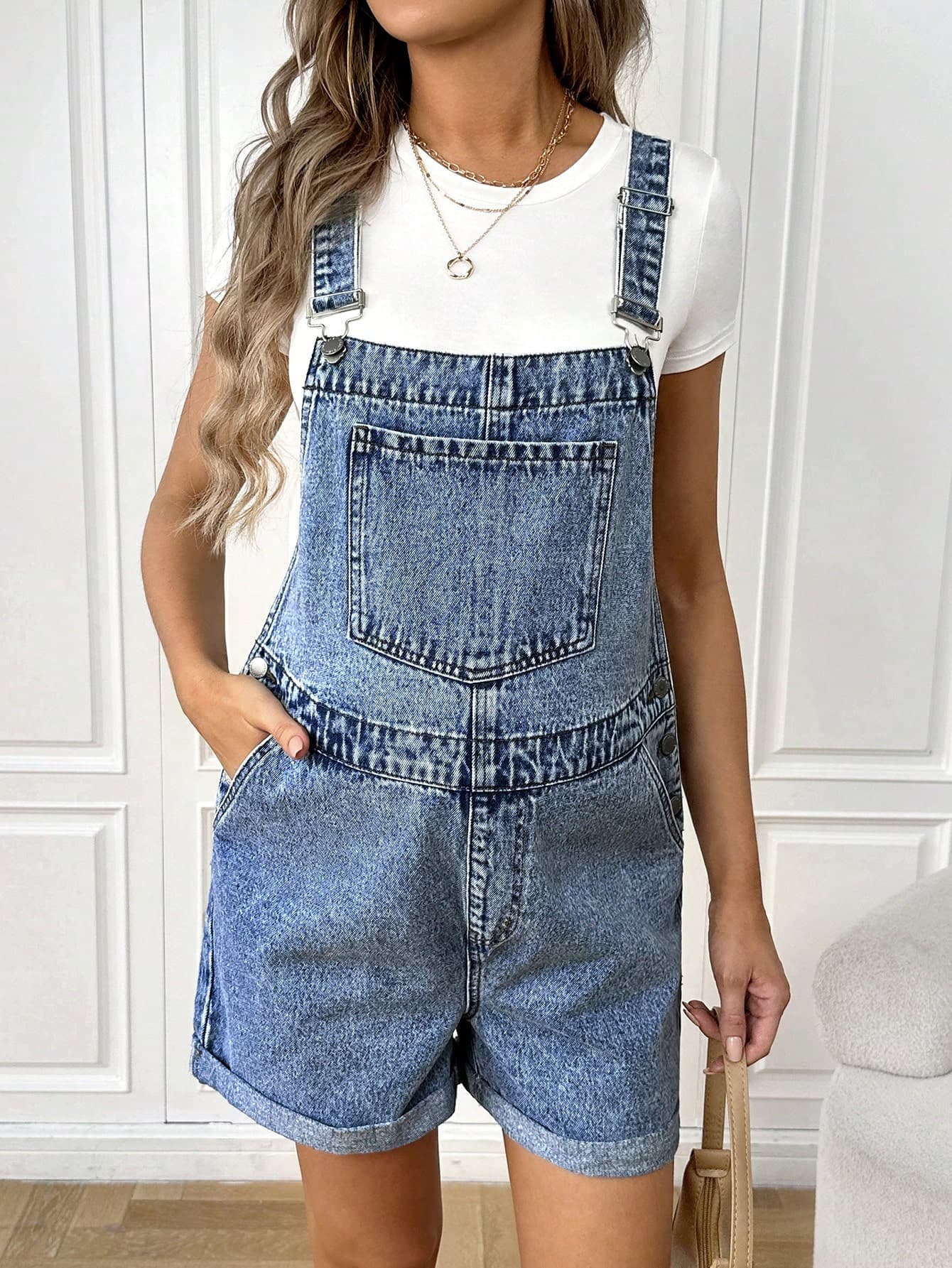 SHEIN Maternity Overalls With Pockets, Without Top