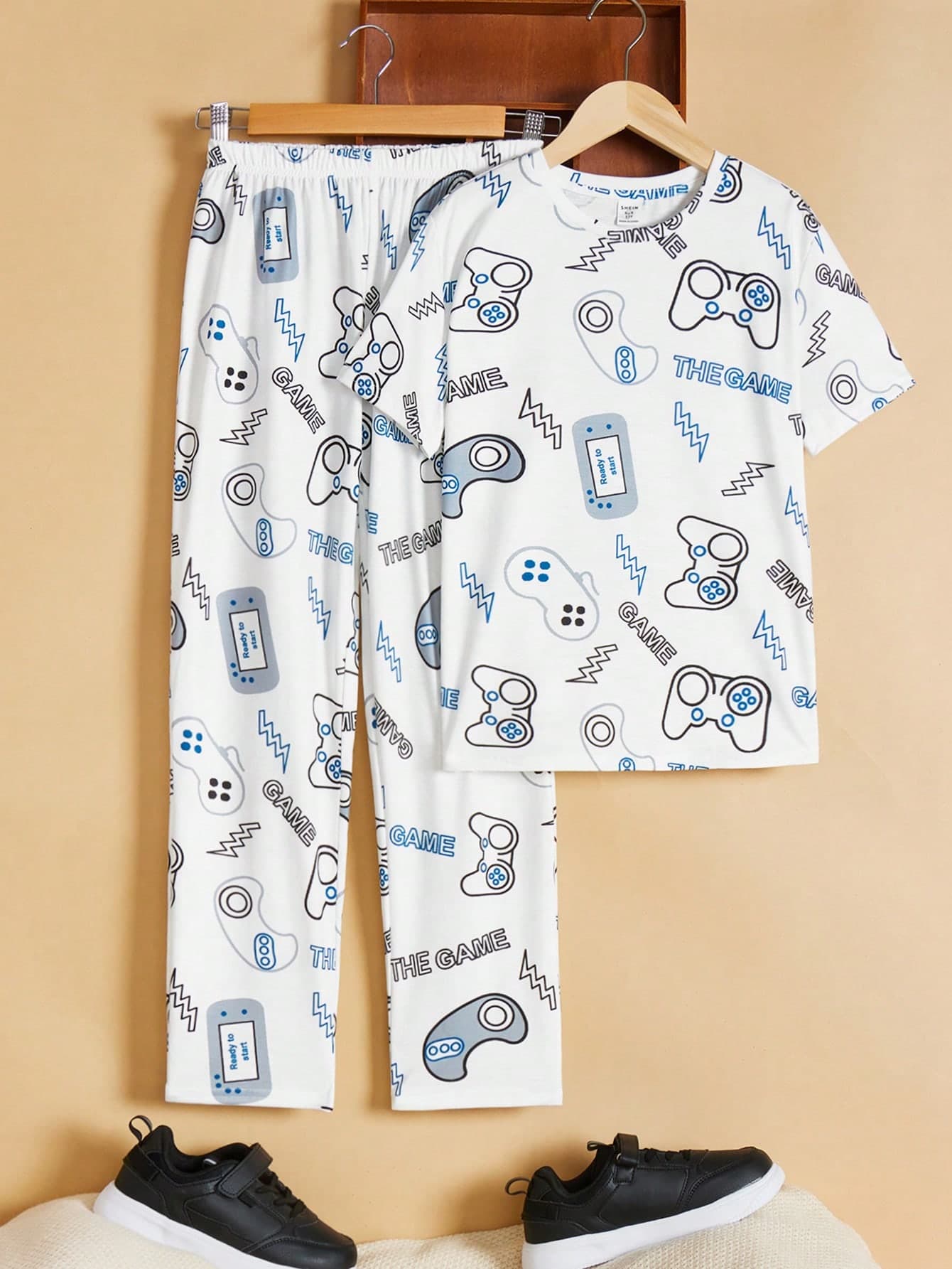 SHEIN Tween Boys' Casual Comfortable Home Wear 2pcs/Set