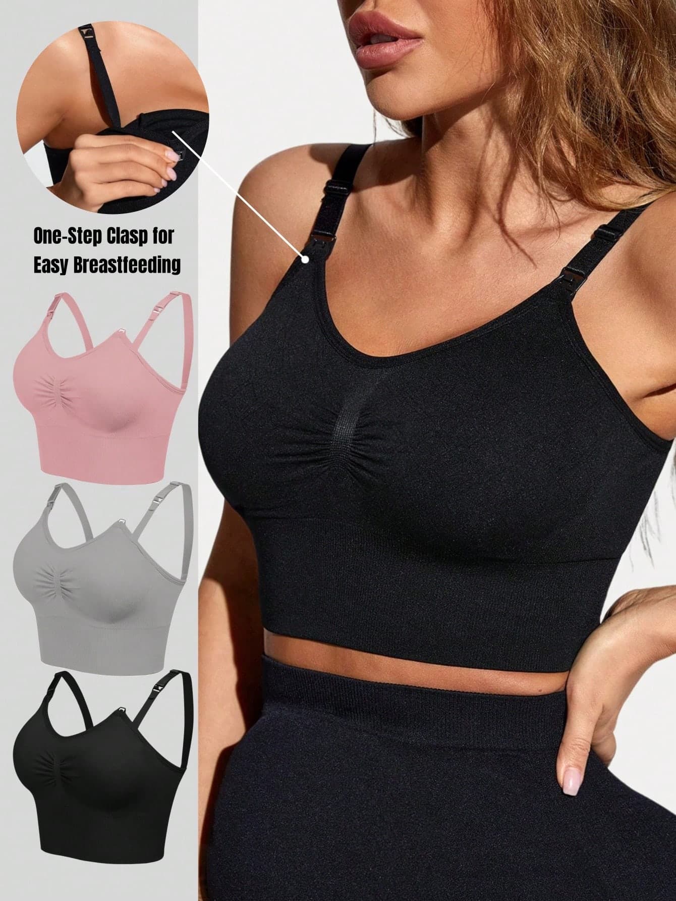 SHEIN Maternity Ruched Bust Adjustable Strap Cami Top