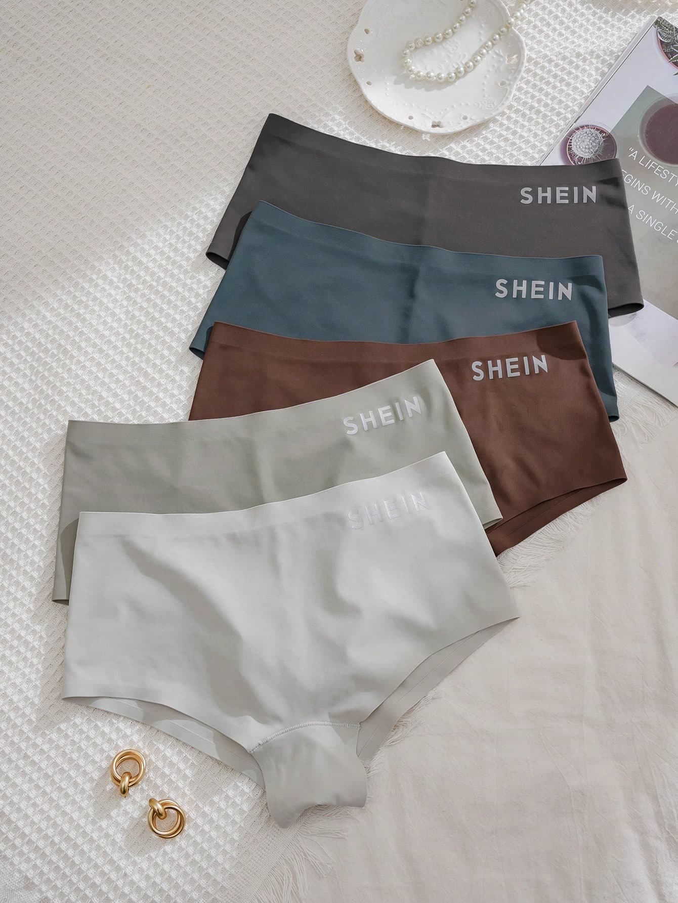 Women's Simple Solid Color Seamless Panties (Set Of 5)