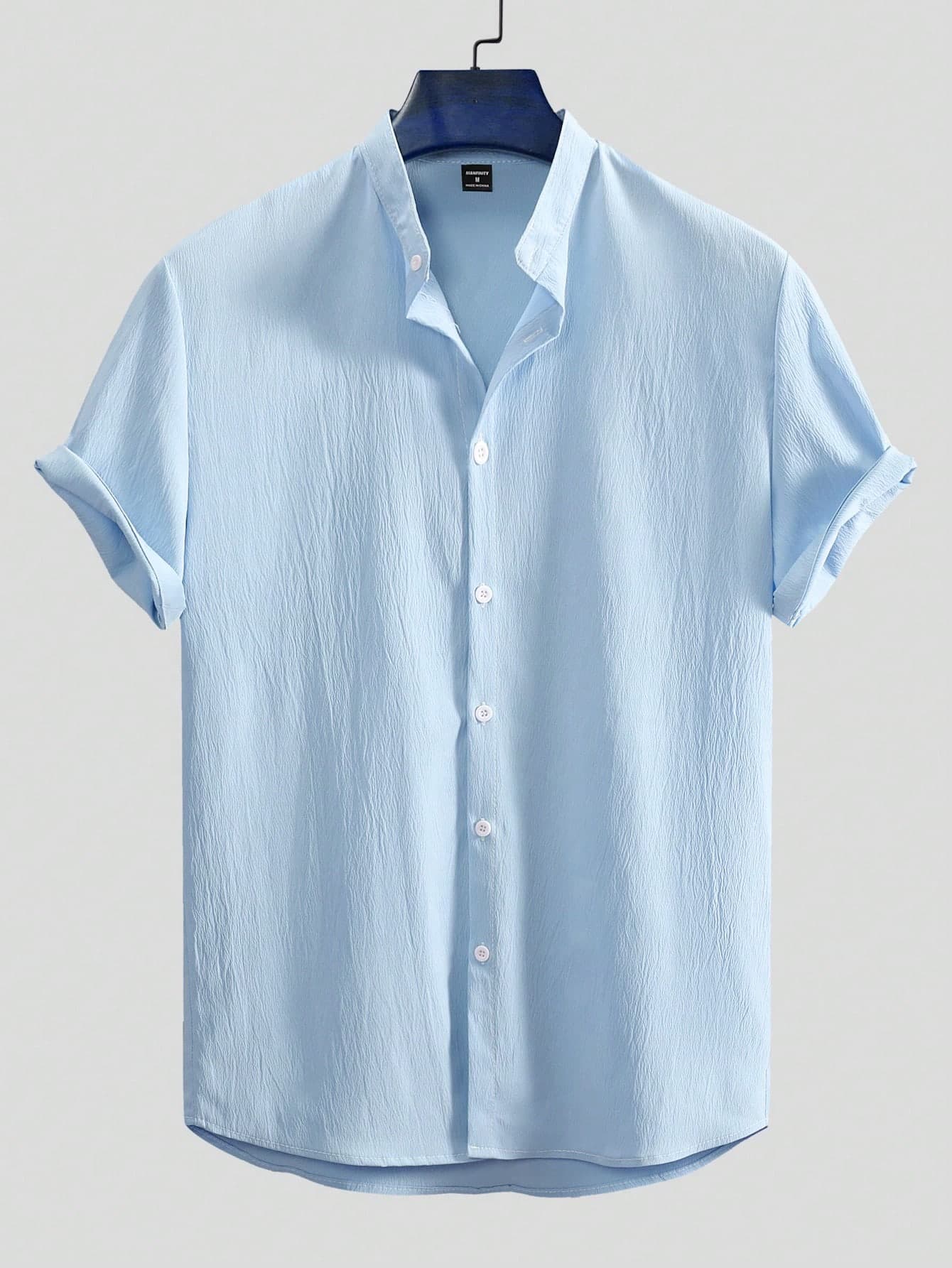 Manfinity Homme Men Plain Casual Daily Wear Short Sleeve Shirt For Spring And Summer, Formal