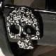 Black Frame With Skull Metal Accessories Cashew Flower Decoration