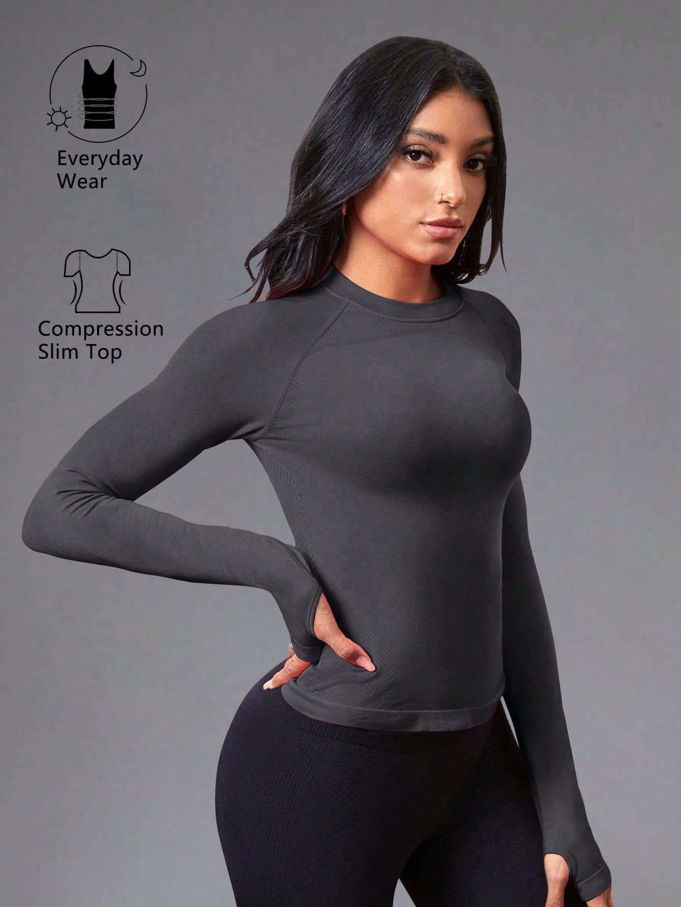 Easithlete Easithlete Women's Solid Color Crew Neck Short Sleeve Casual Seamless Sports T-Shirtworkout Tank Top