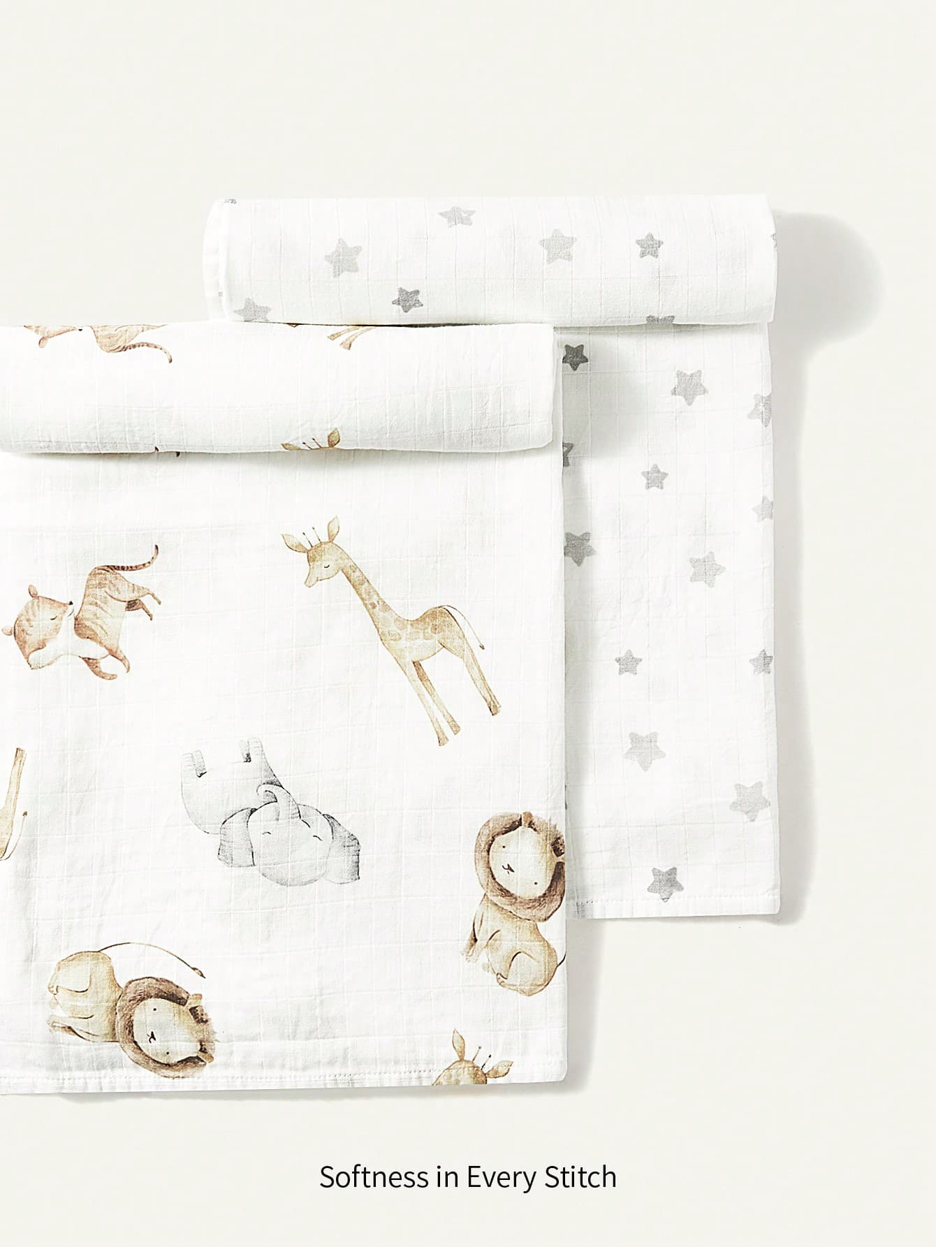 2pcs/Set Cozy Pixies Soft & Comfortable Swaddle Blanket, Oeko-Tex Certified, All Season