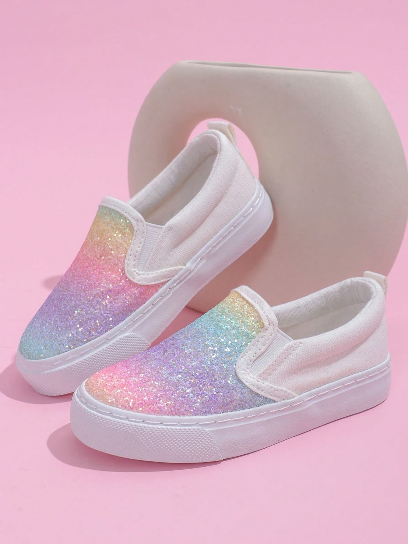 Flat Slip-Resistant Girls' Sports Shoes, Comfortable And Casual Slip-On Shoes In Multiple Colors, Suitable For Students