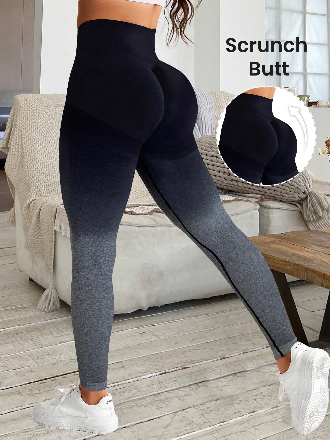 Gameset SHEIN Sport Sport Studio Women's High Waisted Seamless Slim Leggings,Scrunch Breathable 4-Way Stretch Legging For Running Cycling Yoga Pickleball Exercise