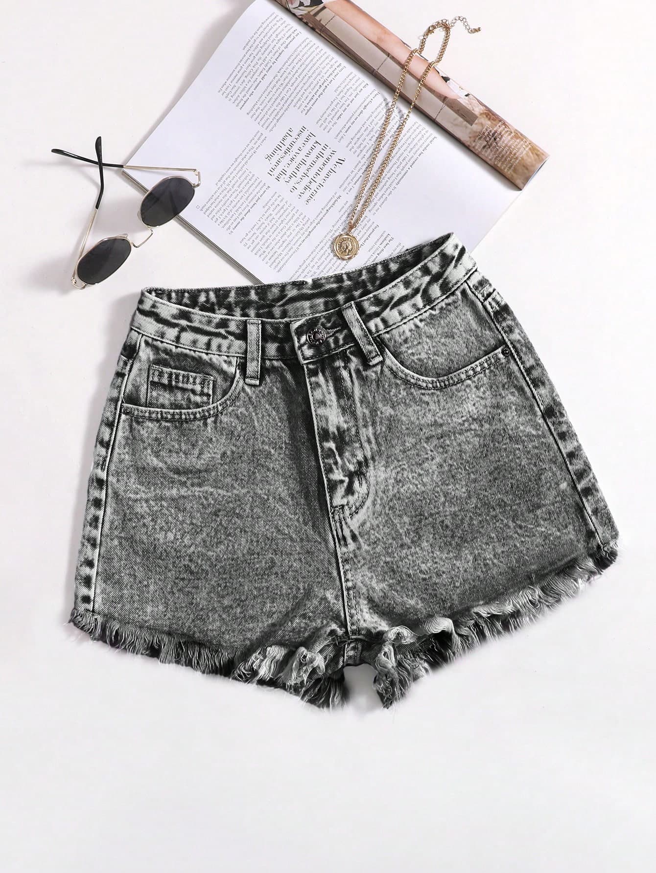 GlowEve Ladies' Plain Casual Denim Shorts For Daily Wear