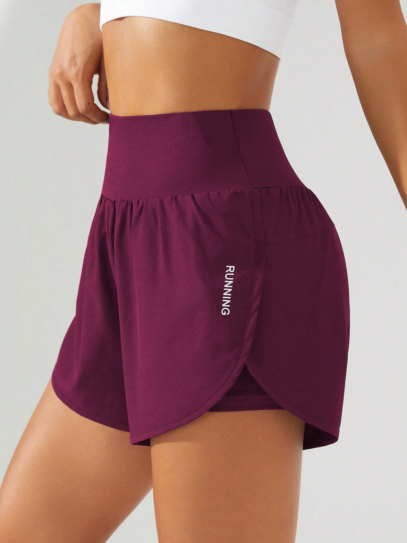 Eassivo Eassivo High Waist Slit Hem Sports Shorts For Chinese New YearWomen Sweat Short, Gym Short, Biker Short