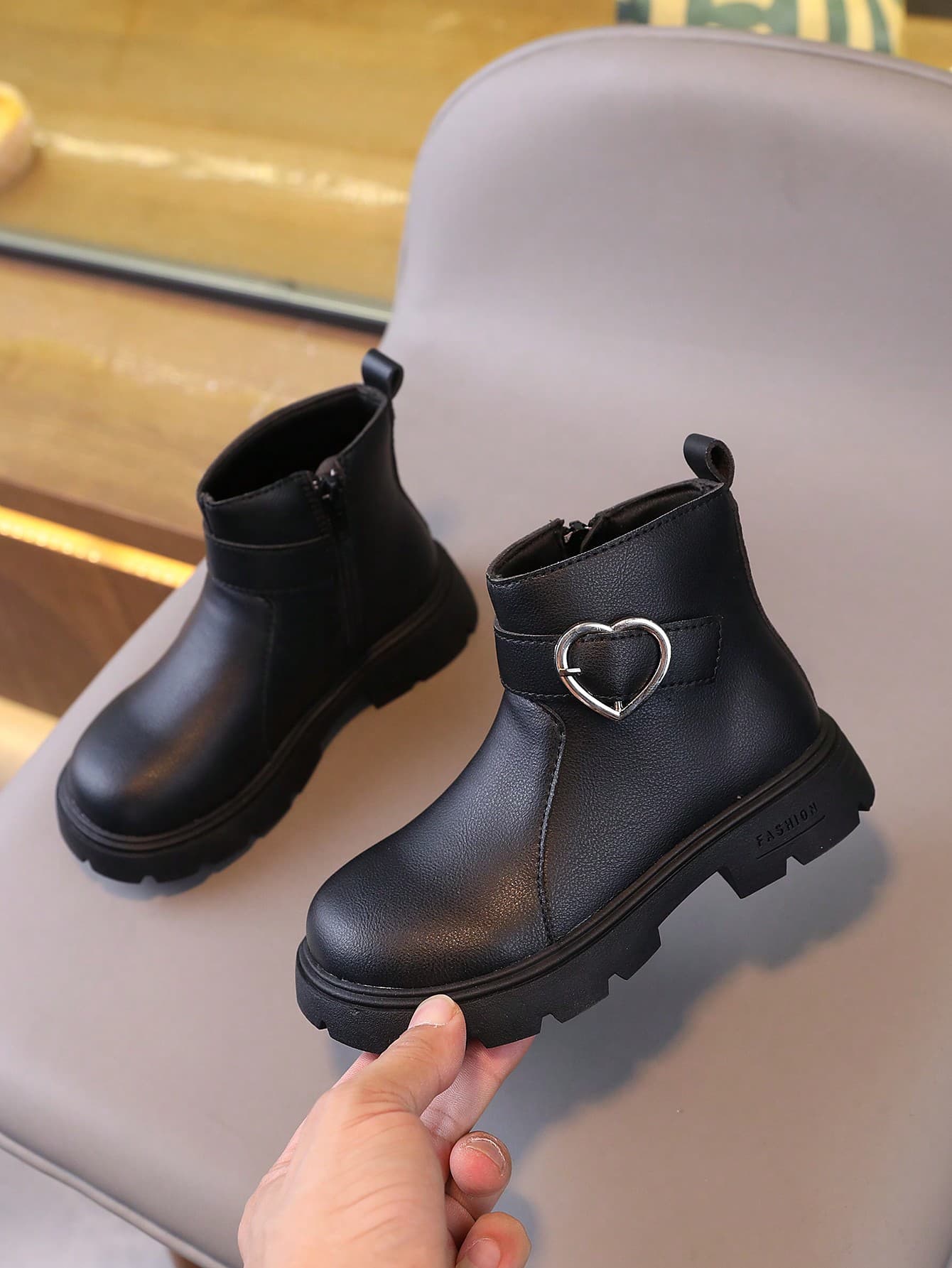 New Round Toe Children's Boots, Casual Retro Flat Girls Ankle Boots, Non-Slip Wear-Resistant Big Kids Shoes, Girls Student Punk Boots