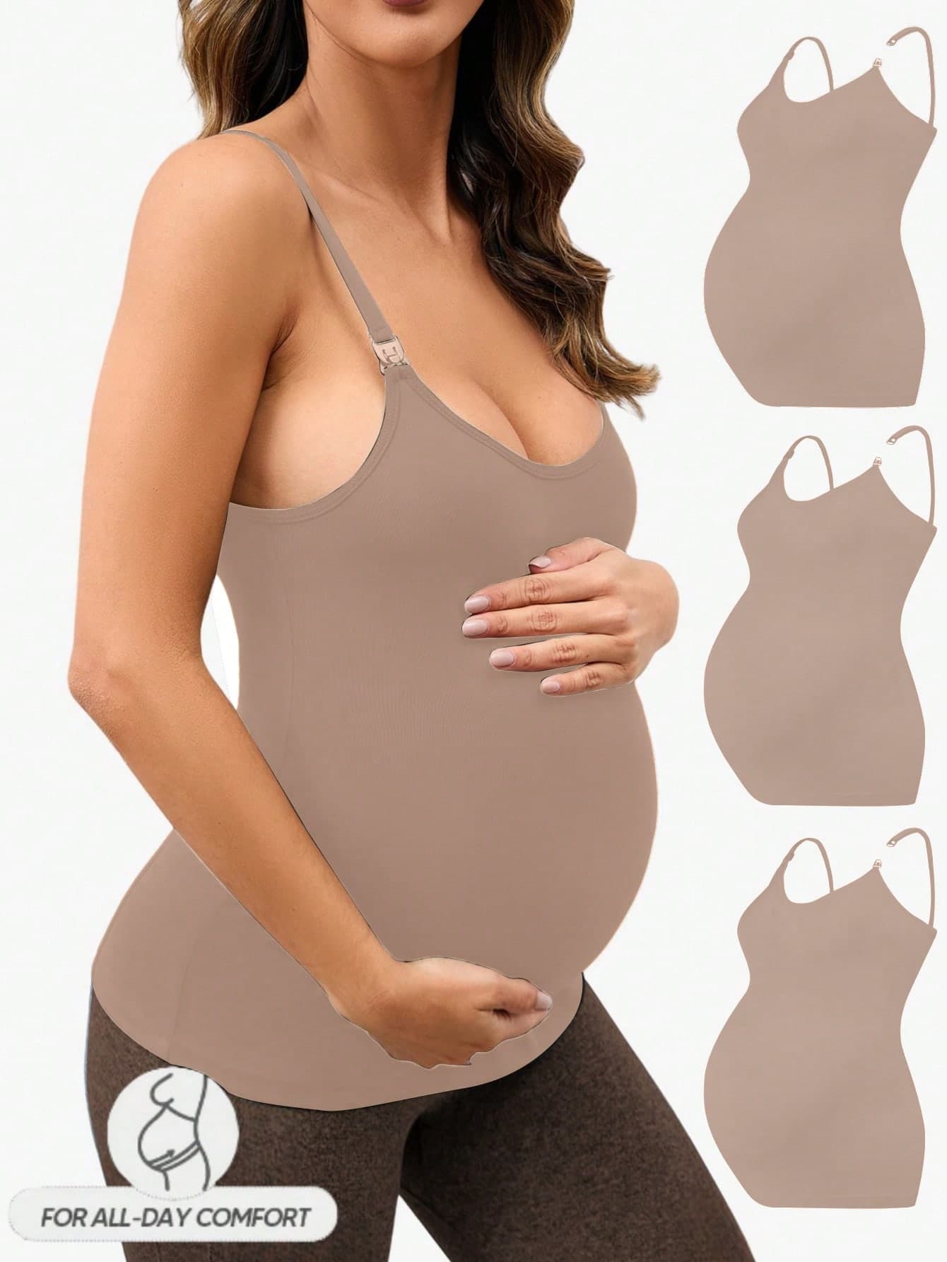 SHEIN Maternity Solid Color Bodycon Sports Camisole